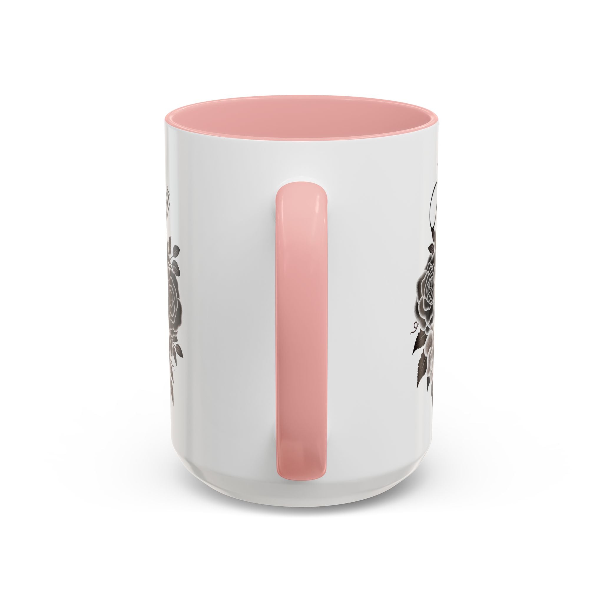 Elegant Floral Accent Coffee Mug for Coffee Lovers, Gift for Her, Home Decor, Valentine's Day, Birthday