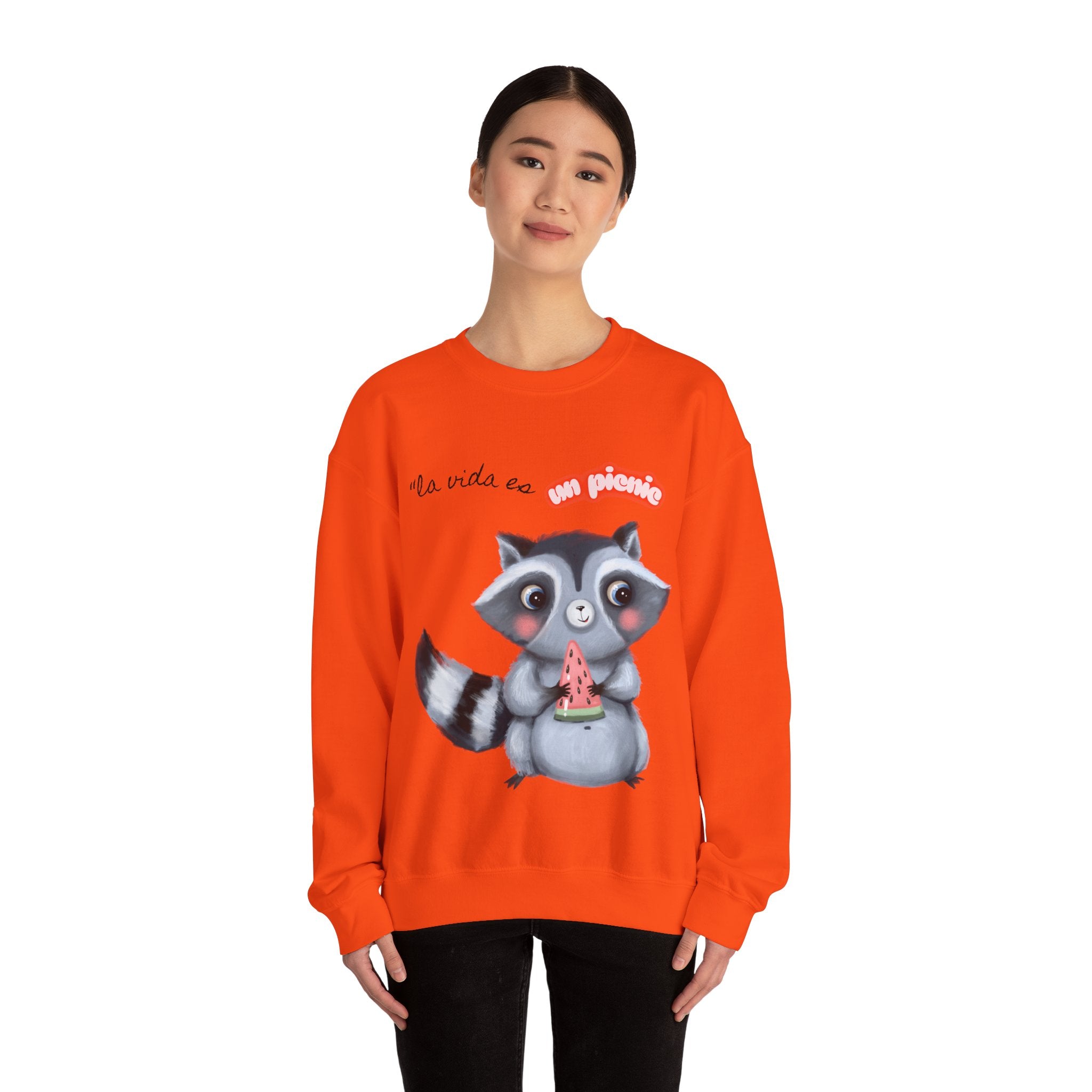 Cute Raccoon Sweatshirt, Cozy Fall Apparel, Gift for Animal Lovers, Cute Crewneck for Kids and Adults, Sweatshirt for Birthdays, Party Wear