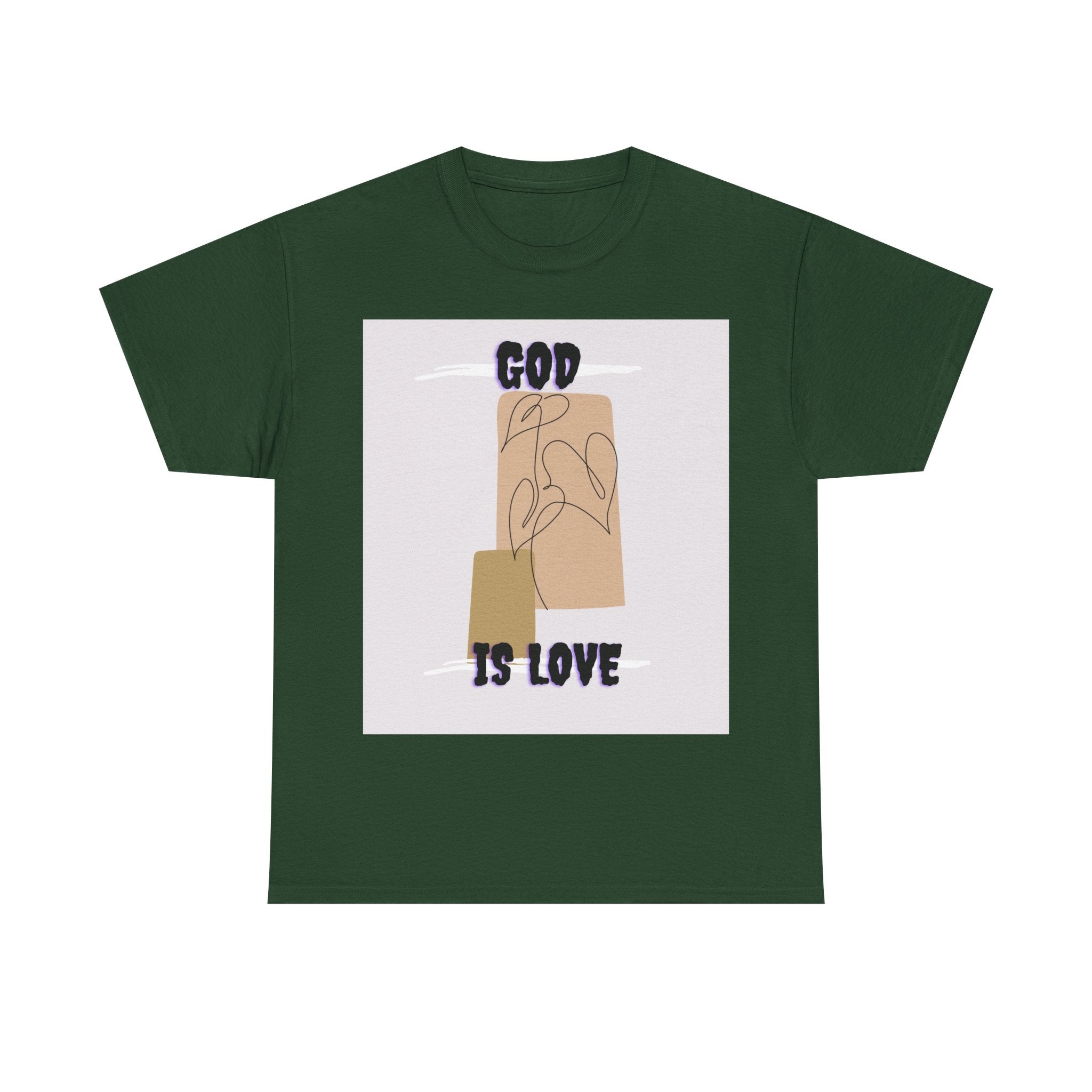 God Is Love Unisex Heavy Cotton Tee, Inspirational T-Shirt, Faith-Based Apparel, Christian Gift, Everyday Wear