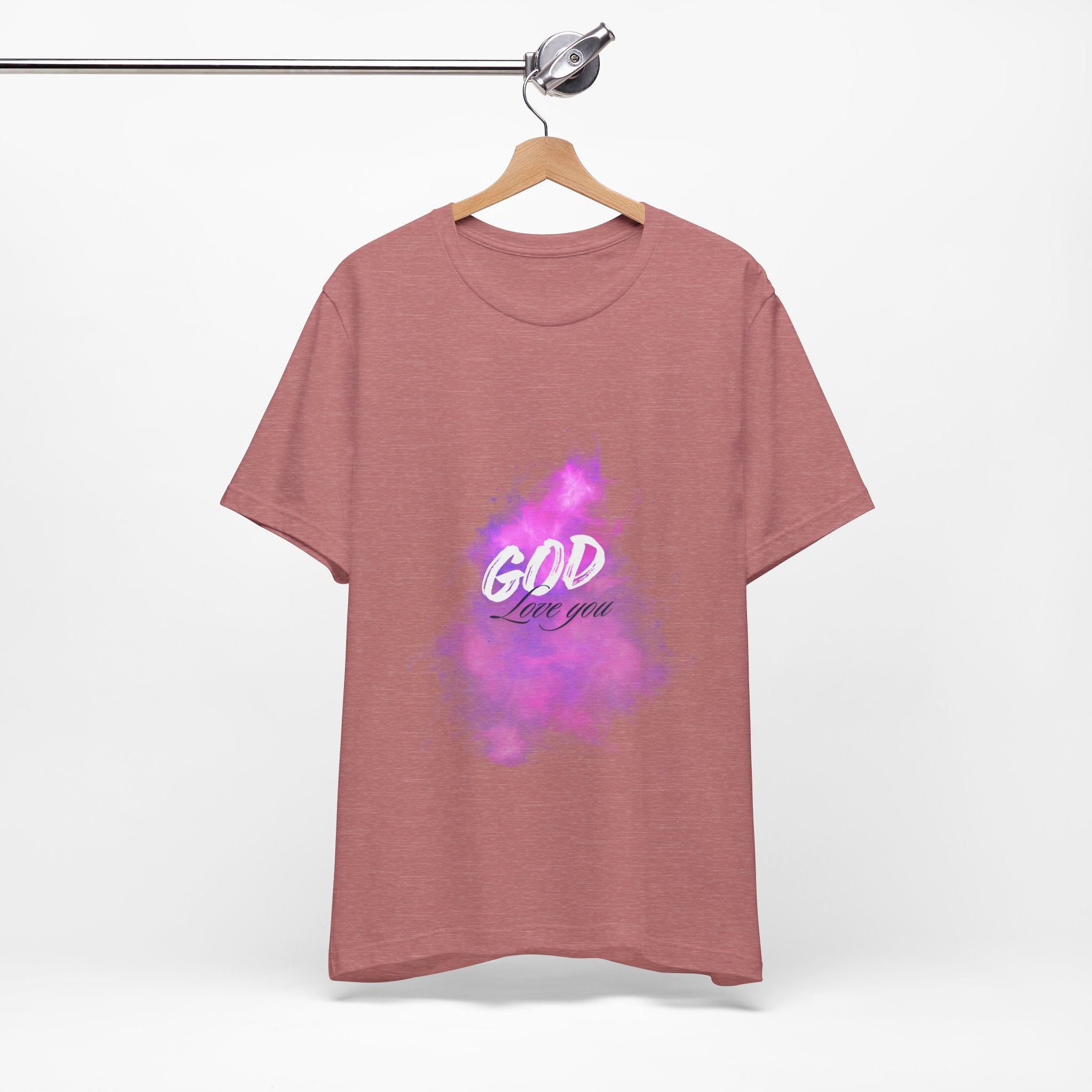 God Love You Tee - Inspirational Short Sleeve Shirt, Faith-Based Gift, Christian Apparel, Motivational T-Shirt, Perfect for Worship