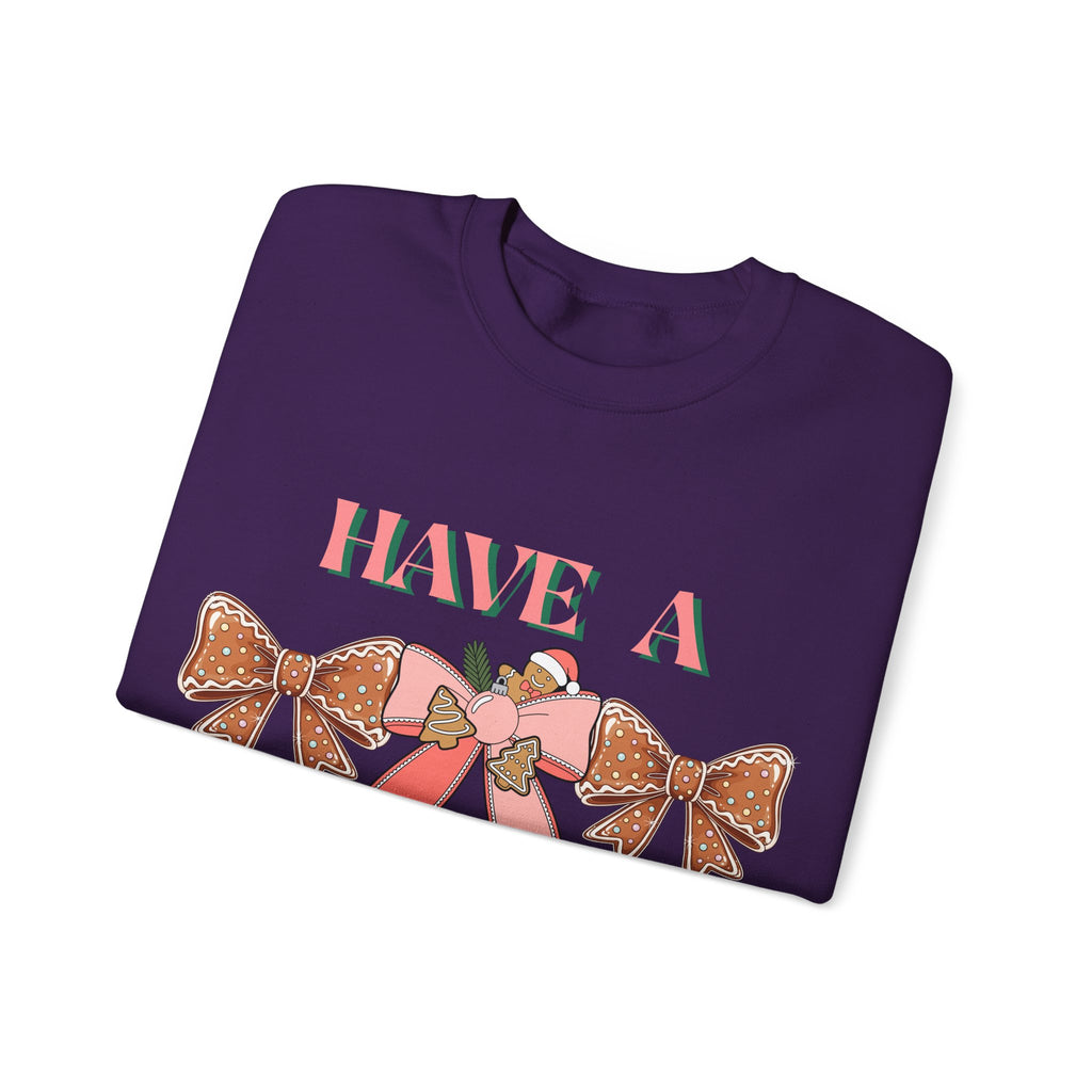 Have a Little Merry Crewneck Sweatshirt — Pink Holiday Bow Christmas Sweater