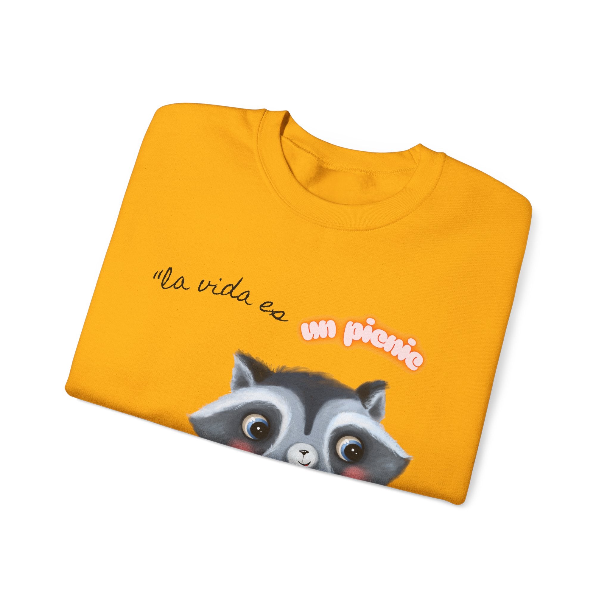 Cute Raccoon Sweatshirt, Cozy Fall Apparel, Gift for Animal Lovers, Cute Crewneck for Kids and Adults, Sweatshirt for Birthdays, Party Wear