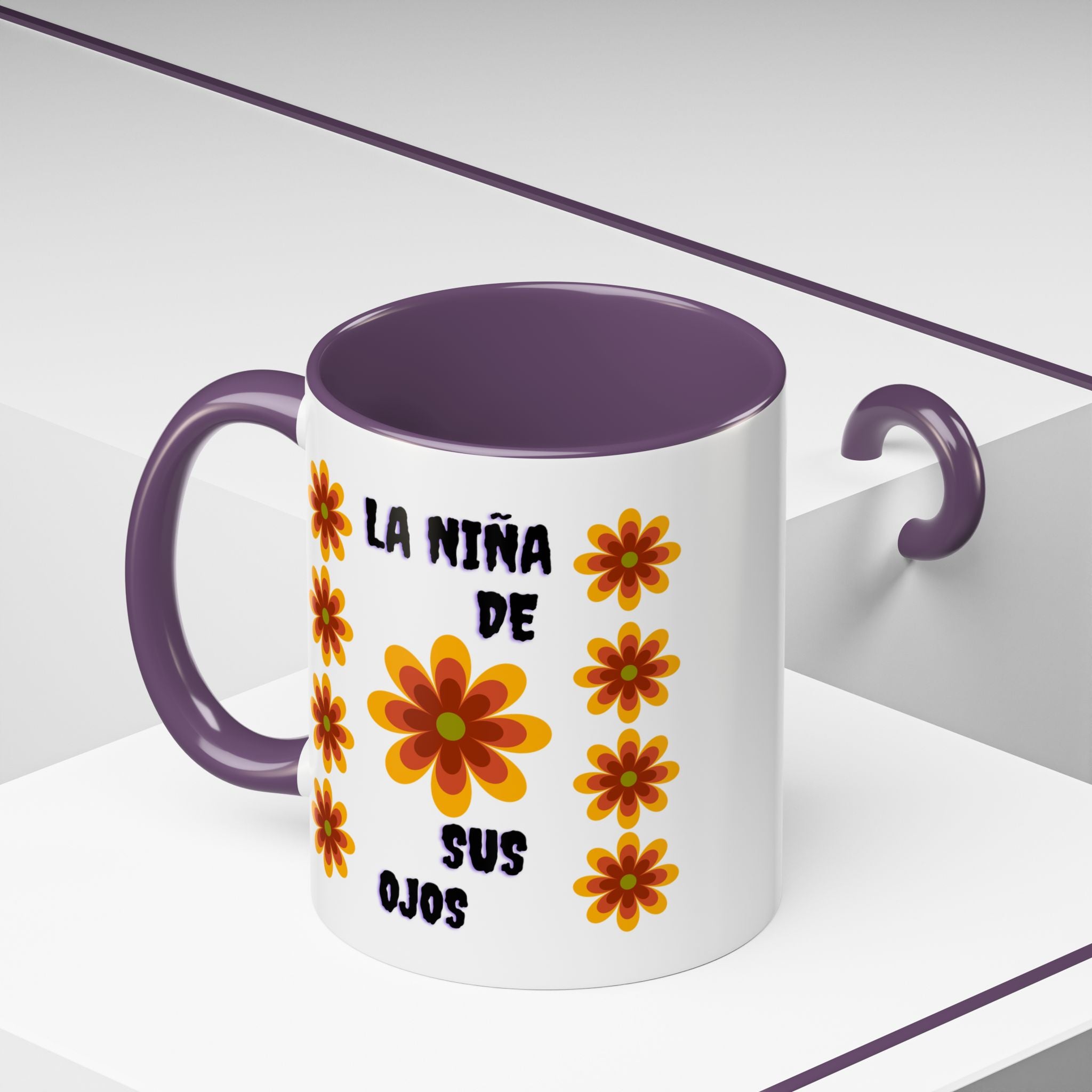 Bright Floral Accent Coffee Mug for Gifts, Home Decor, Coffee Lovers, Spanish Quote, Perfect for Special Occasions