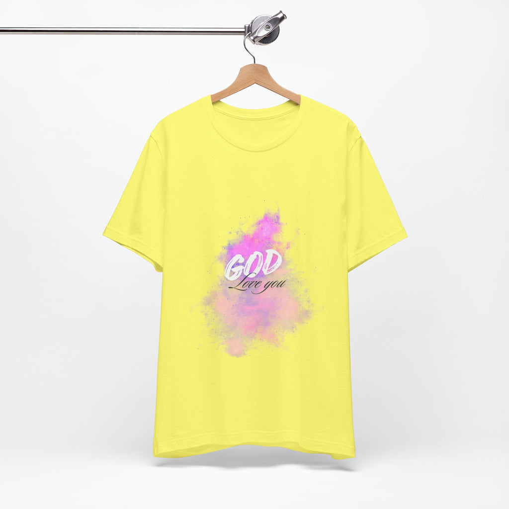 God Love You Tee - Inspirational Short Sleeve Shirt, Faith-Based Gift, Christian Apparel, Motivational T-Shirt, Perfect for Worship