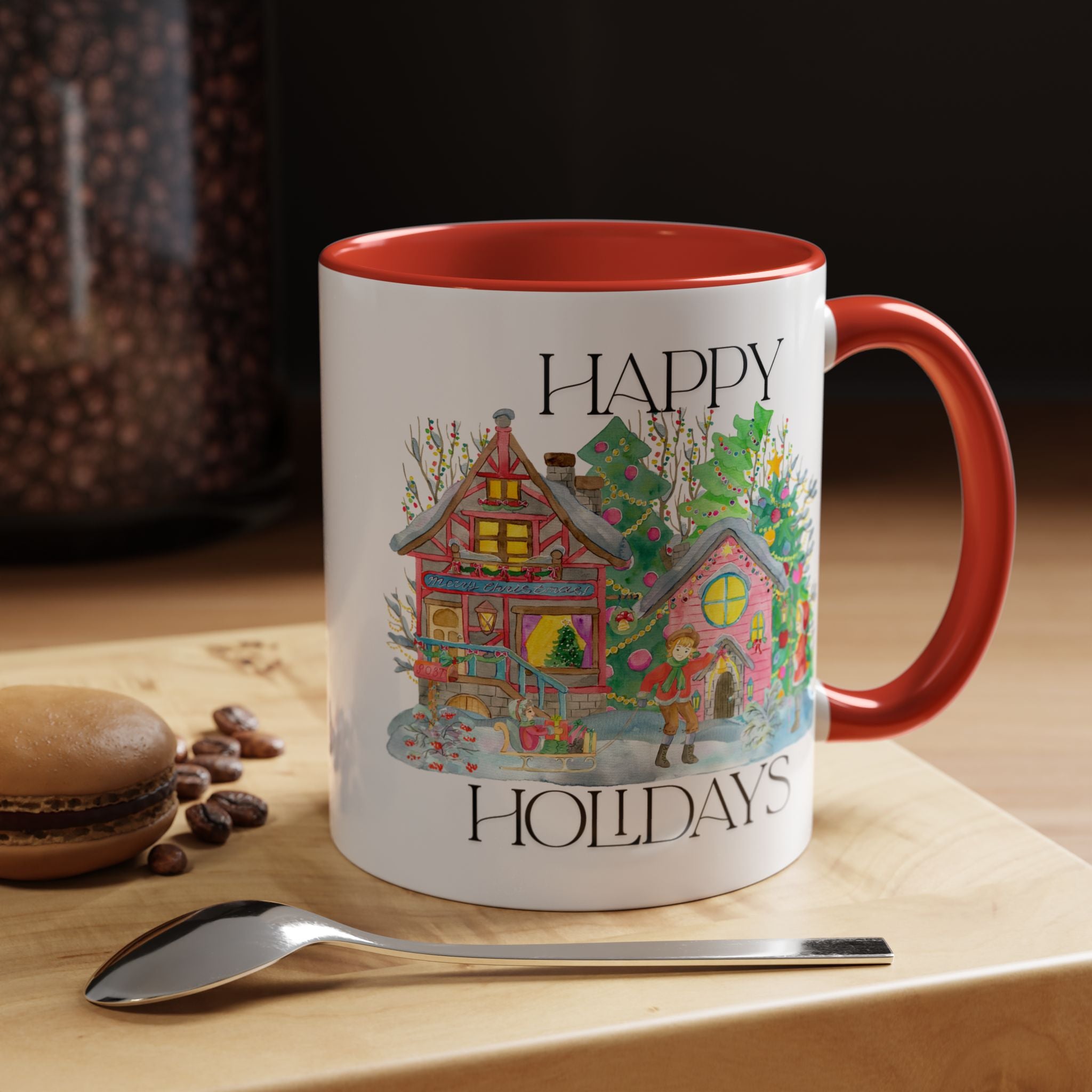 Festive Holiday Coffee Mug - Perfect Gift for Christmas, Winter Decor, Cozy Home Vibe, Holiday Gatherings, Cheerful Sips