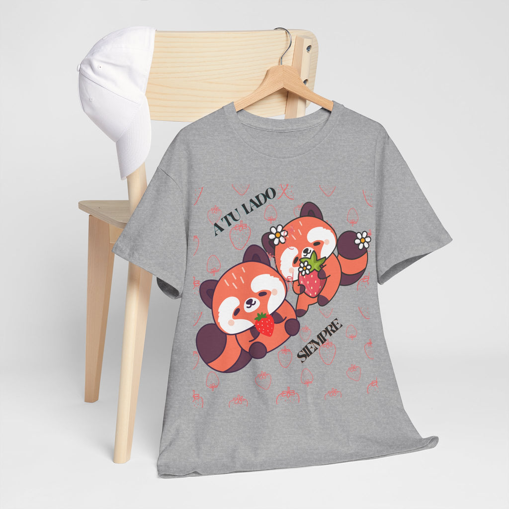 Red Panda Snack Time T-Shirt – Cute Kawaii Animal Tee with "A Little So Sweet" Design