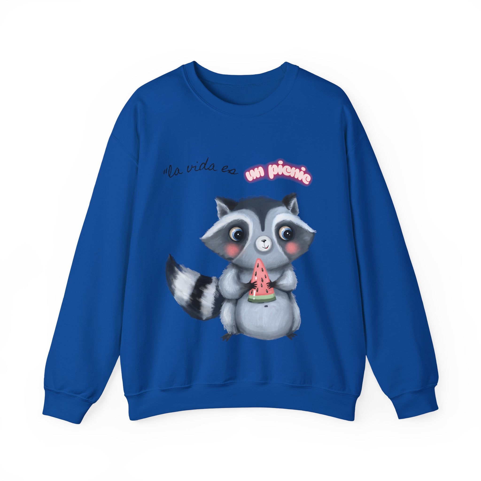 Cute Raccoon Sweatshirt, Cozy Fall Apparel, Gift for Animal Lovers, Cute Crewneck for Kids and Adults, Sweatshirt for Birthdays, Party Wear