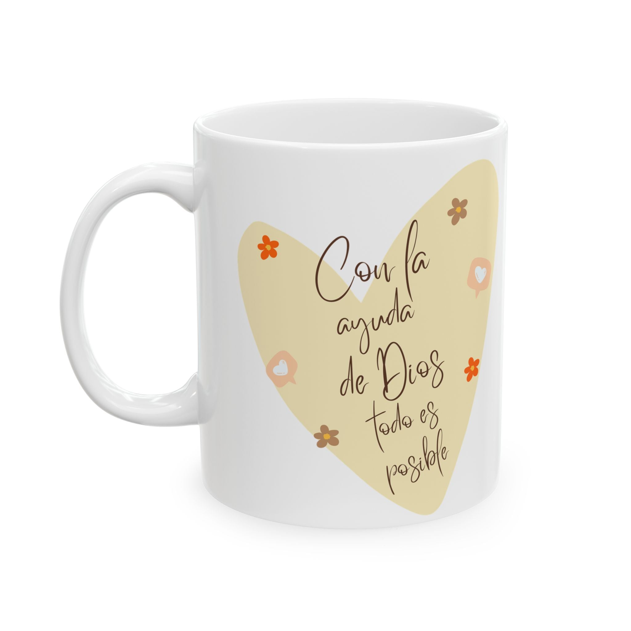 Ceramic Mug — "Choose Joy" Heart Floral Coffee Tea Cup (11oz & 15oz)