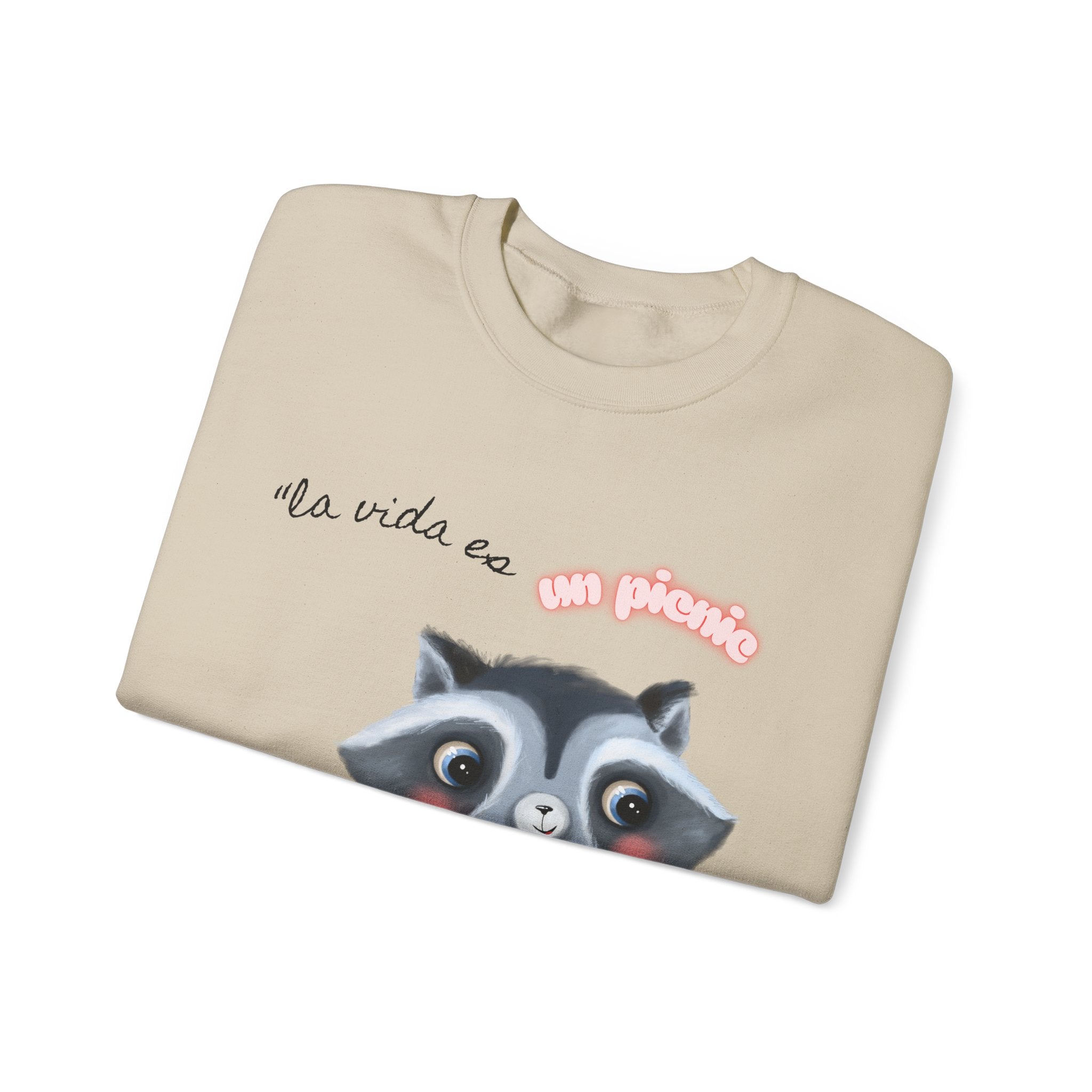 Cute Raccoon Sweatshirt, Cozy Fall Apparel, Gift for Animal Lovers, Cute Crewneck for Kids and Adults, Sweatshirt for Birthdays, Party Wear