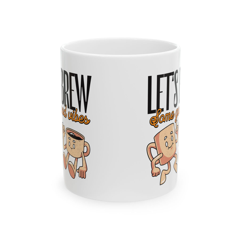 Playful Coffee Mug - "Let's Brew" Design
