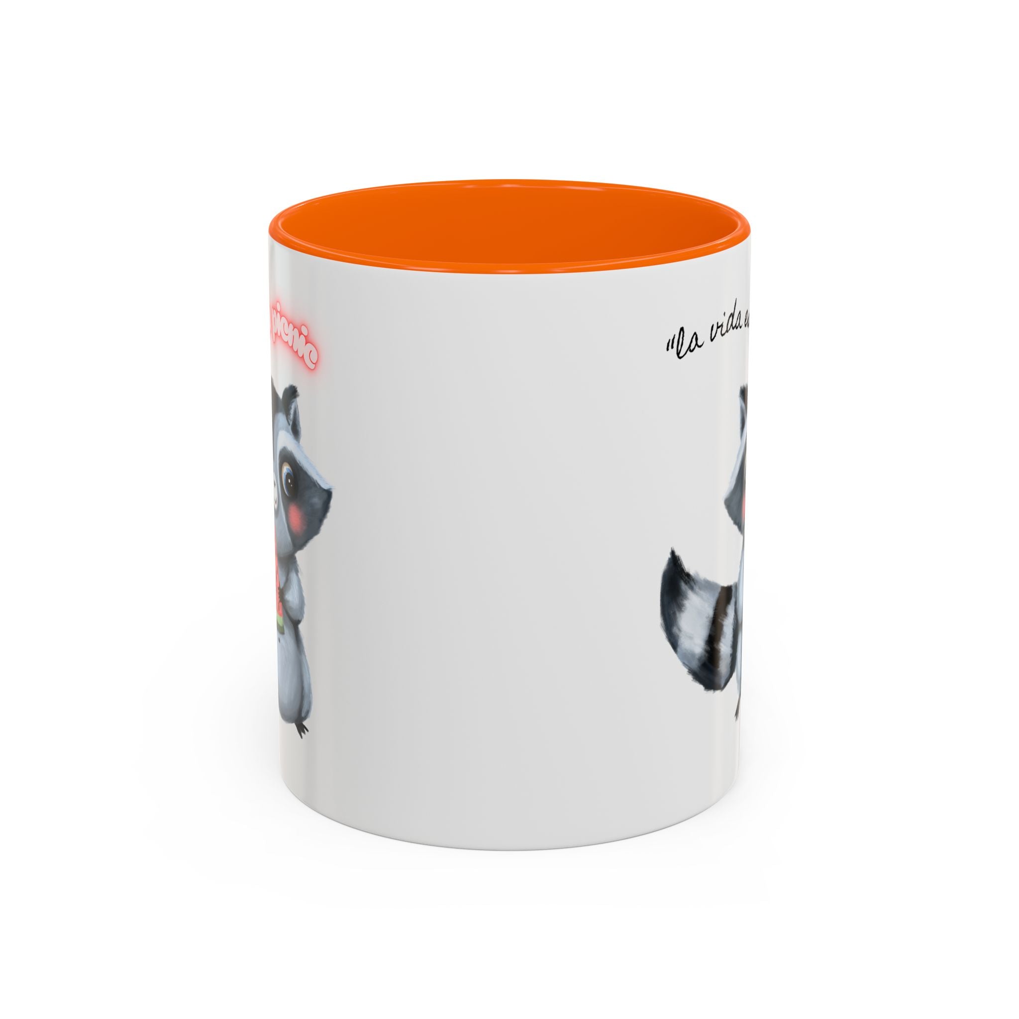 Raccoon-Themed Accent Coffee Mug | Cute Animal Mug for Home, Gift for Coffee Lovers, Nature Lovers, Birthday, Celebrate Life