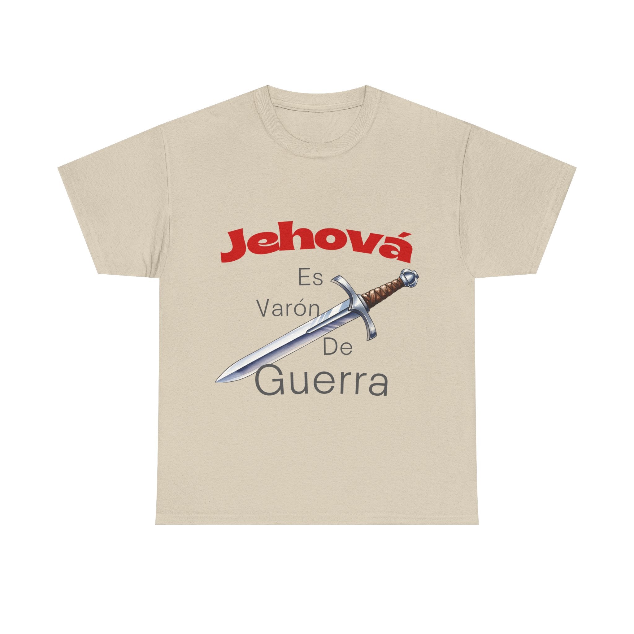 Jehová Es Varón De Guerra T-Shirt — Spanish Christian Sword Design