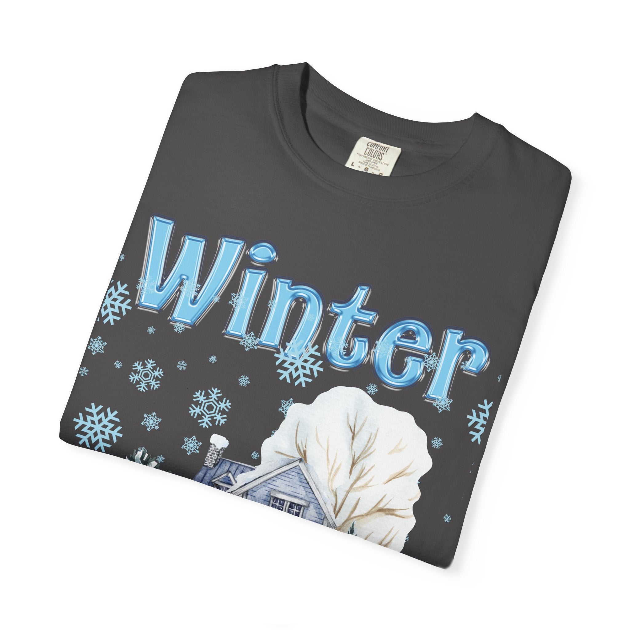 Winter-Themed Unisex Garment-Dyed T-shirt