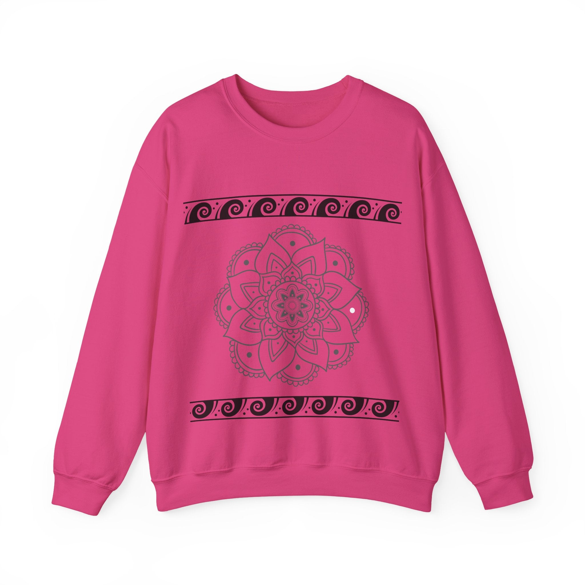 Mandala Design Crewneck Sweatshirt | Cozy Unisex Sweatshirt for Relaxation, Gift for Friends, Everyday Wear, Festival Apparel