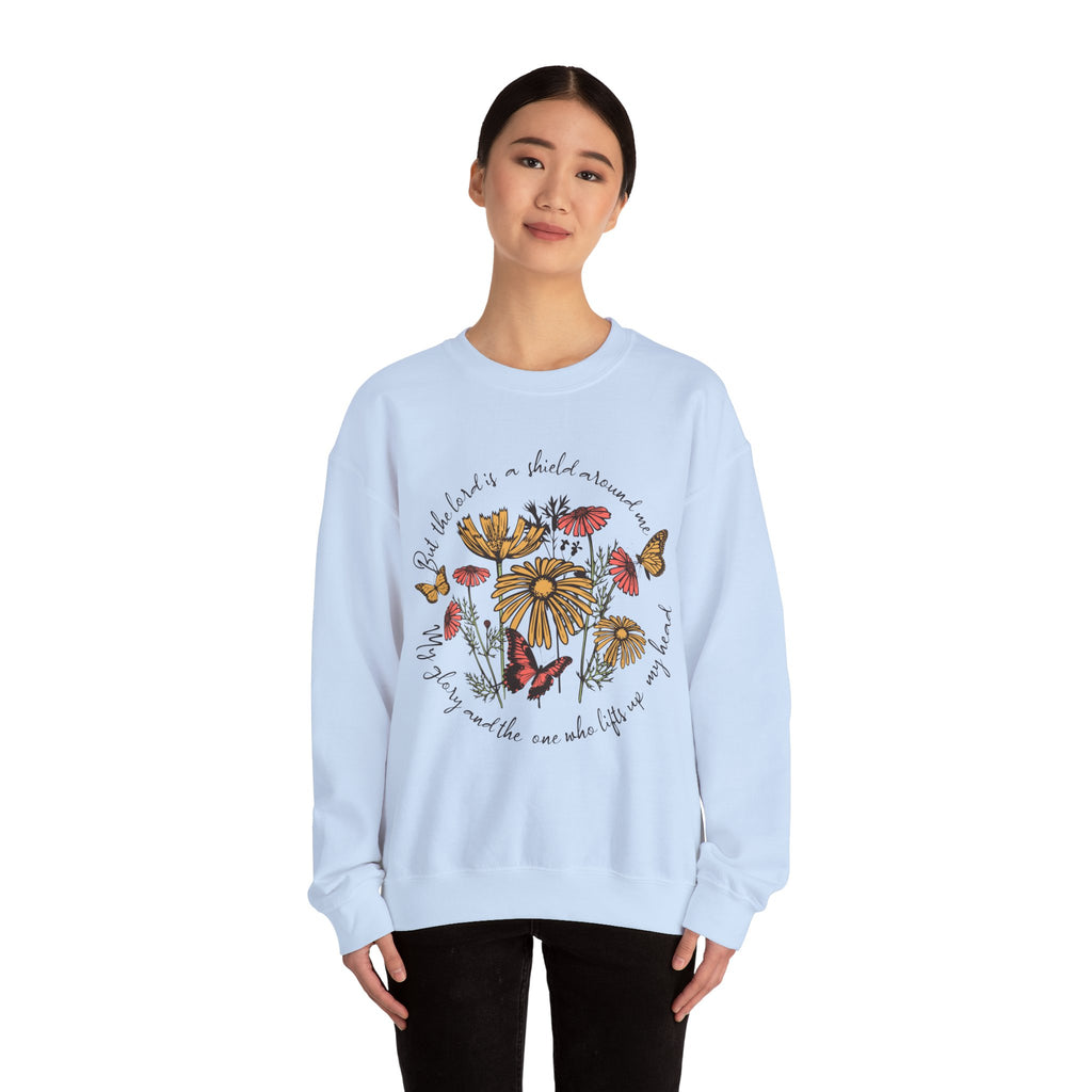 Nature-Inspired Inspirational Sweatshirt for All Seasons, Motivational Gift for Her, Floral Crewneck, Comfortable Everyday Wear, [...]