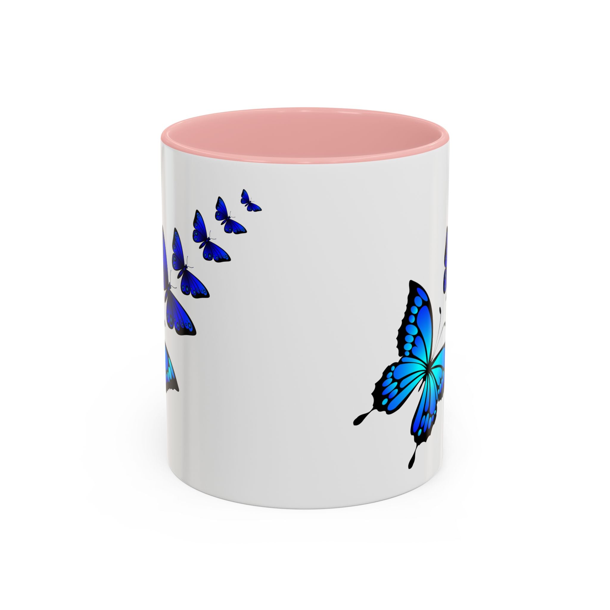 Butterfly Accent Coffee Mug | Colorful Butterfly Design | Perfect Gift for Nature Lovers | Home & Office Decor | 11oz & 15oz