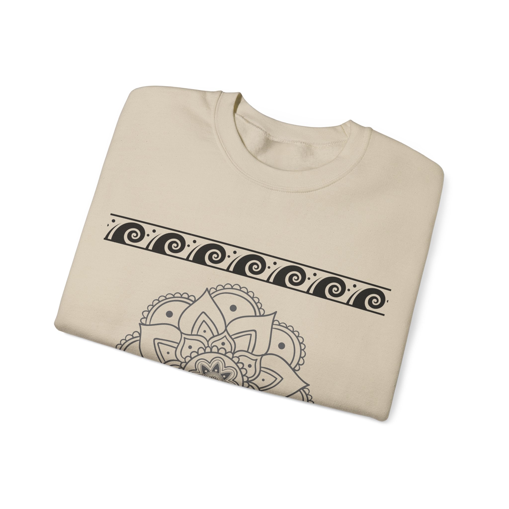 Mandala Design Crewneck Sweatshirt | Cozy Unisex Sweatshirt for Relaxation, Gift for Friends, Everyday Wear, Festival Apparel
