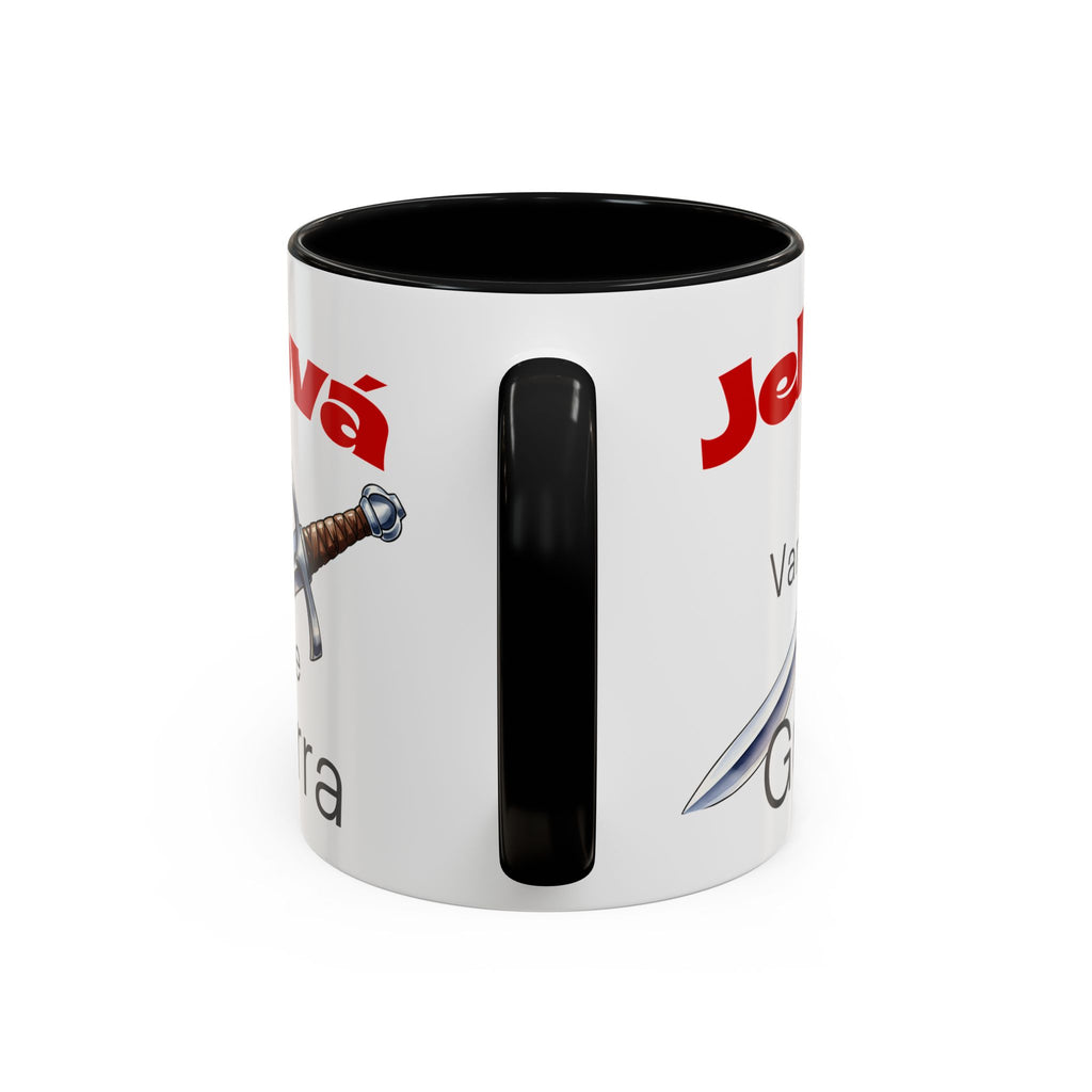 Jehovah Es Varón de Guerra Coffee Mug — Spanish Faith Sword Accent Mug (11/15oz)