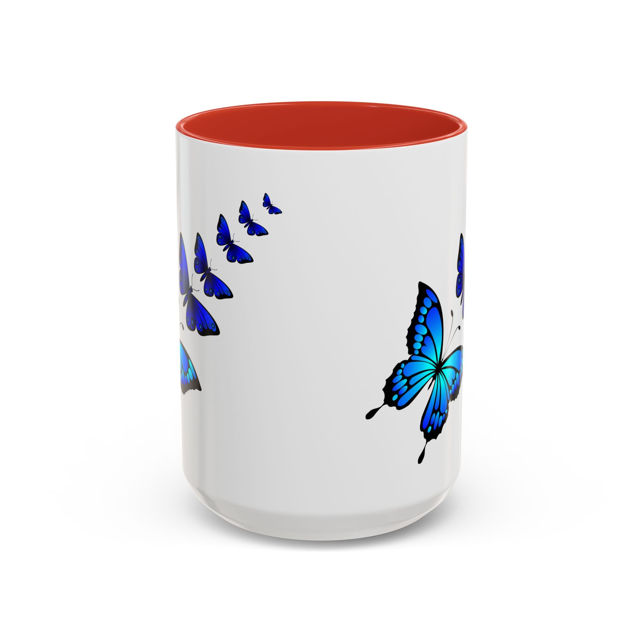 Butterfly Accent Coffee Mug | Colorful Butterfly Design | Perfect Gift for Nature Lovers | Home & Office Decor | 11oz & 15oz