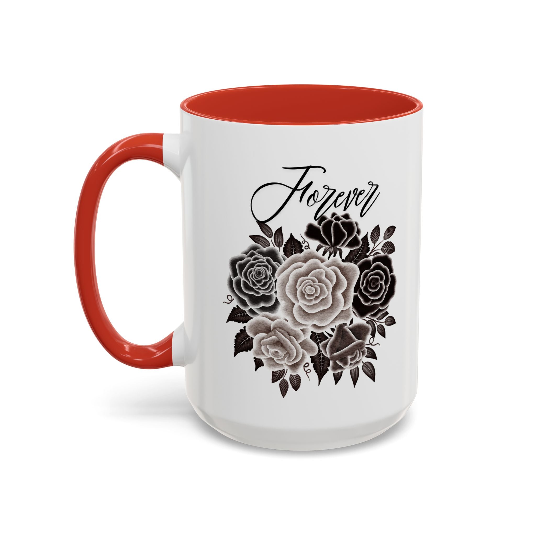 Elegant Floral Accent Coffee Mug for Coffee Lovers, Gift for Her, Home Decor, Valentine's Day, Birthday