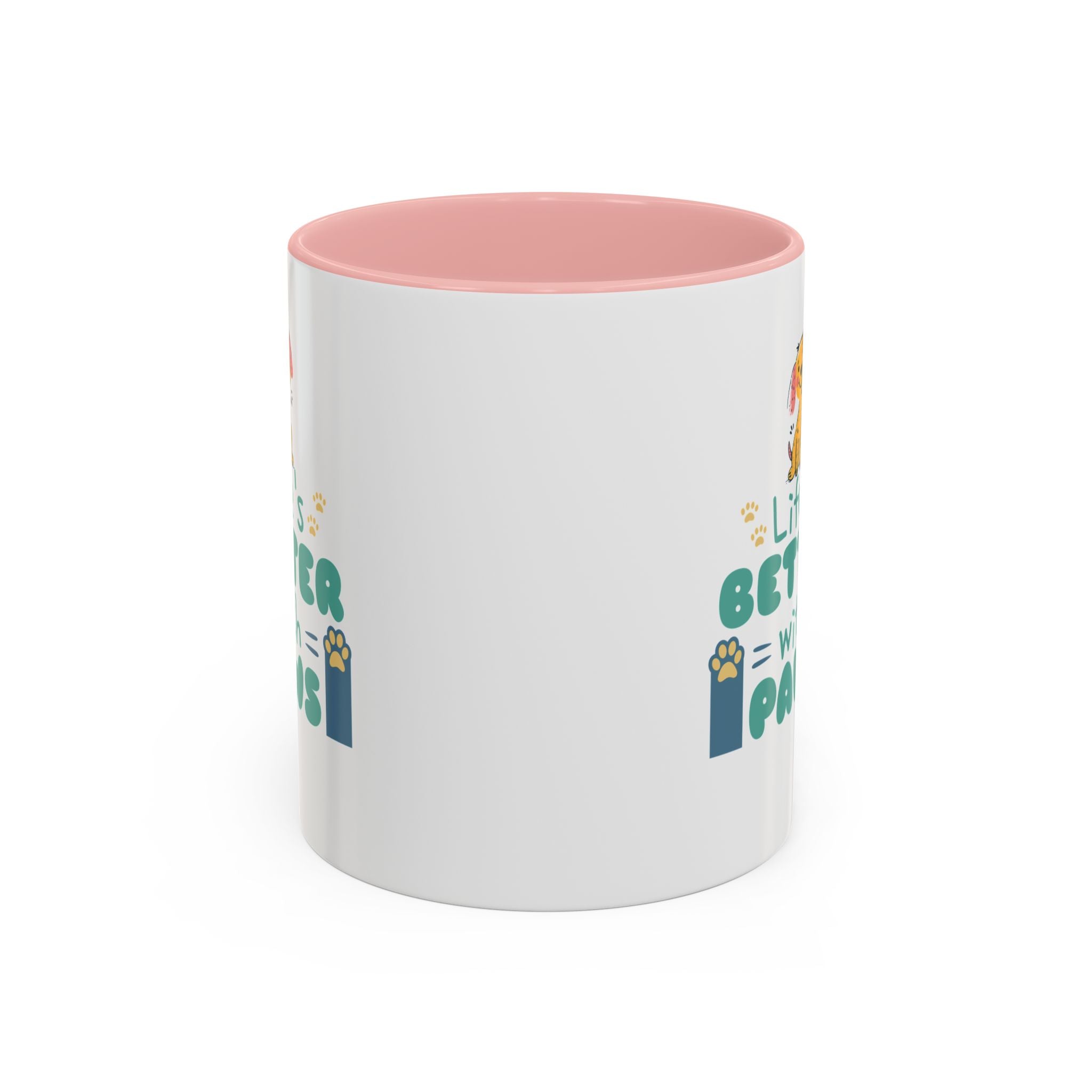 Life's Better with Paws Mug - Pet Lover's Coffee Cup, Dog Themed Gift, Animal Lover Present, Cute Ceramic Mug, Fun Pet Owner Gift