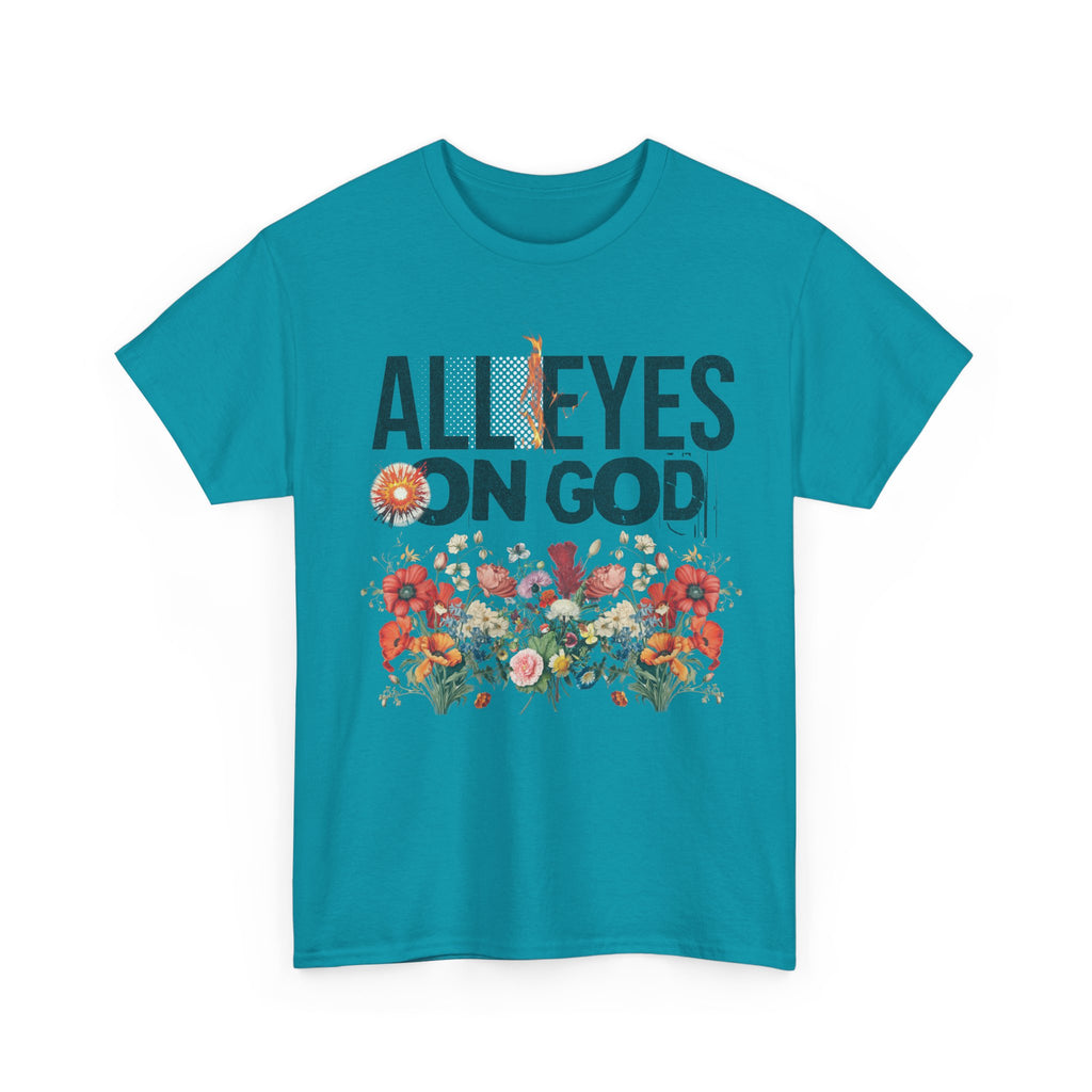 Faith-Inspired Floral Tee, Spirituality Shirt, Inspirational Gift, Christian Apparel, Casual Everyday Wear, Unisex Cotton T-Shirt