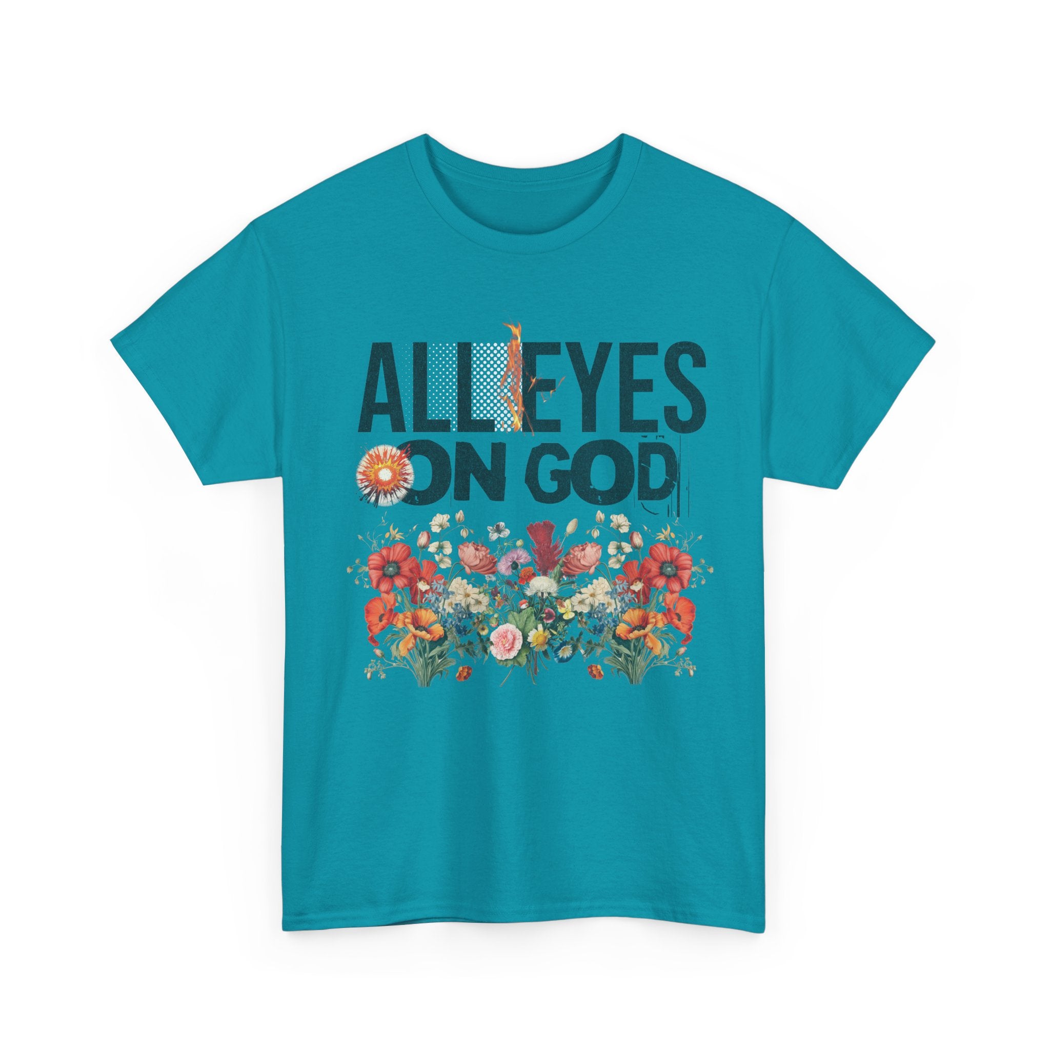 Faith-Inspired Floral Tee, Spirituality Shirt, Inspirational Gift, Christian Apparel, Casual Everyday Wear, Unisex Cotton T-Shirt