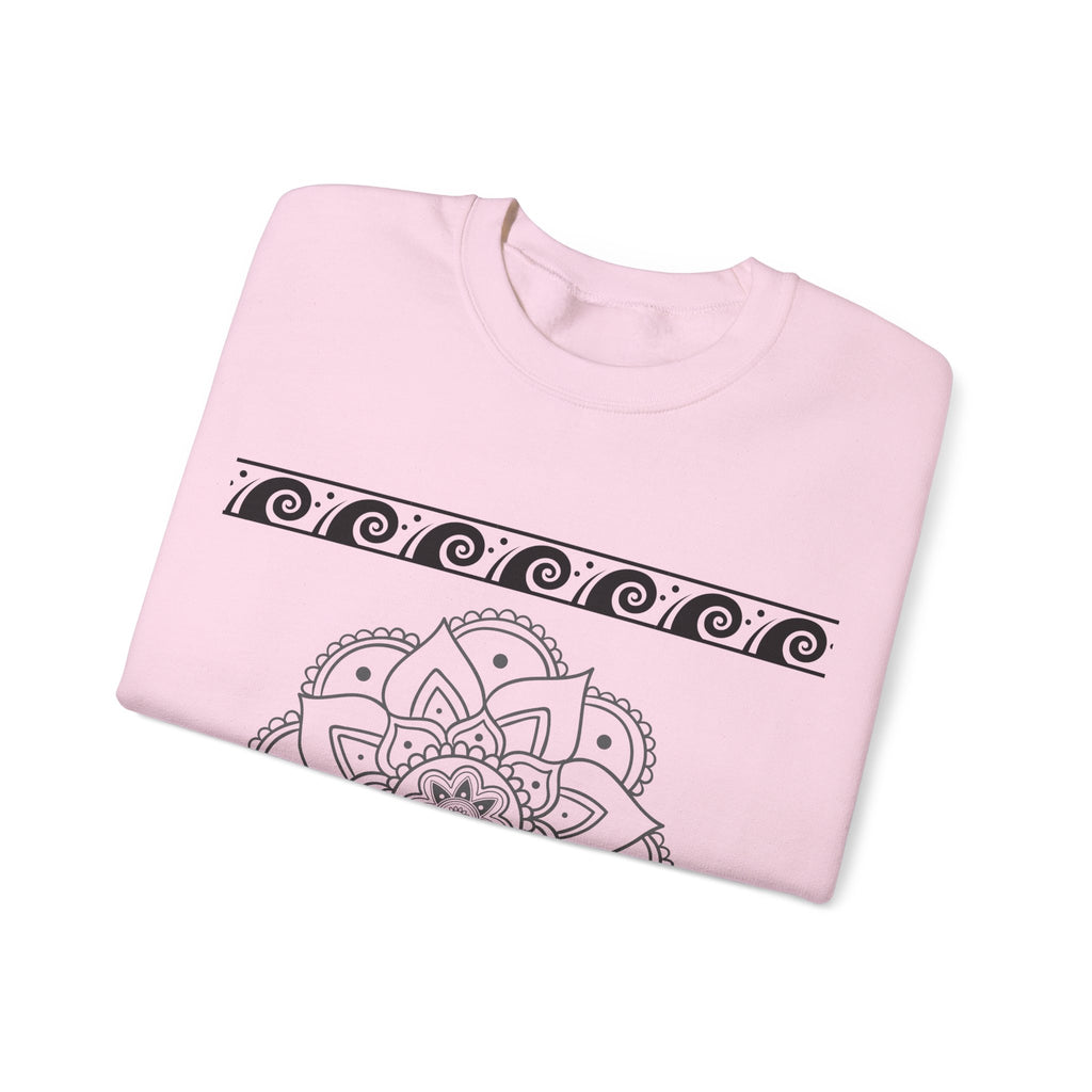 Mandala Design Crewneck Sweatshirt | Cozy Unisex Sweatshirt for Relaxation, Gift for Friends, Everyday Wear, Festival Apparel