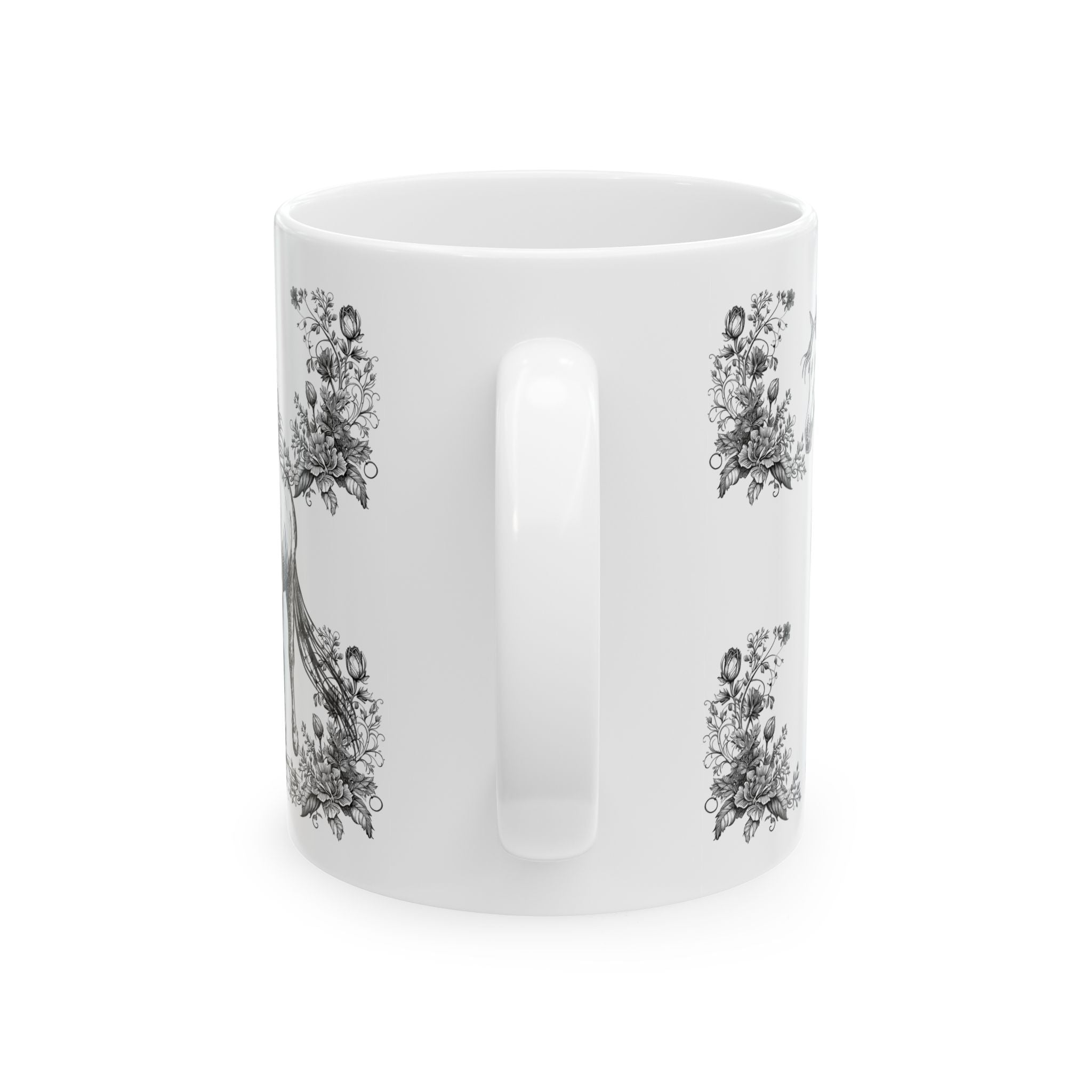 Elegant Floral Ceramic Mug - Perfect Gift for Tea Lovers, Coffee Enthusiasts, Birthdays, Weddings, Home Decor
