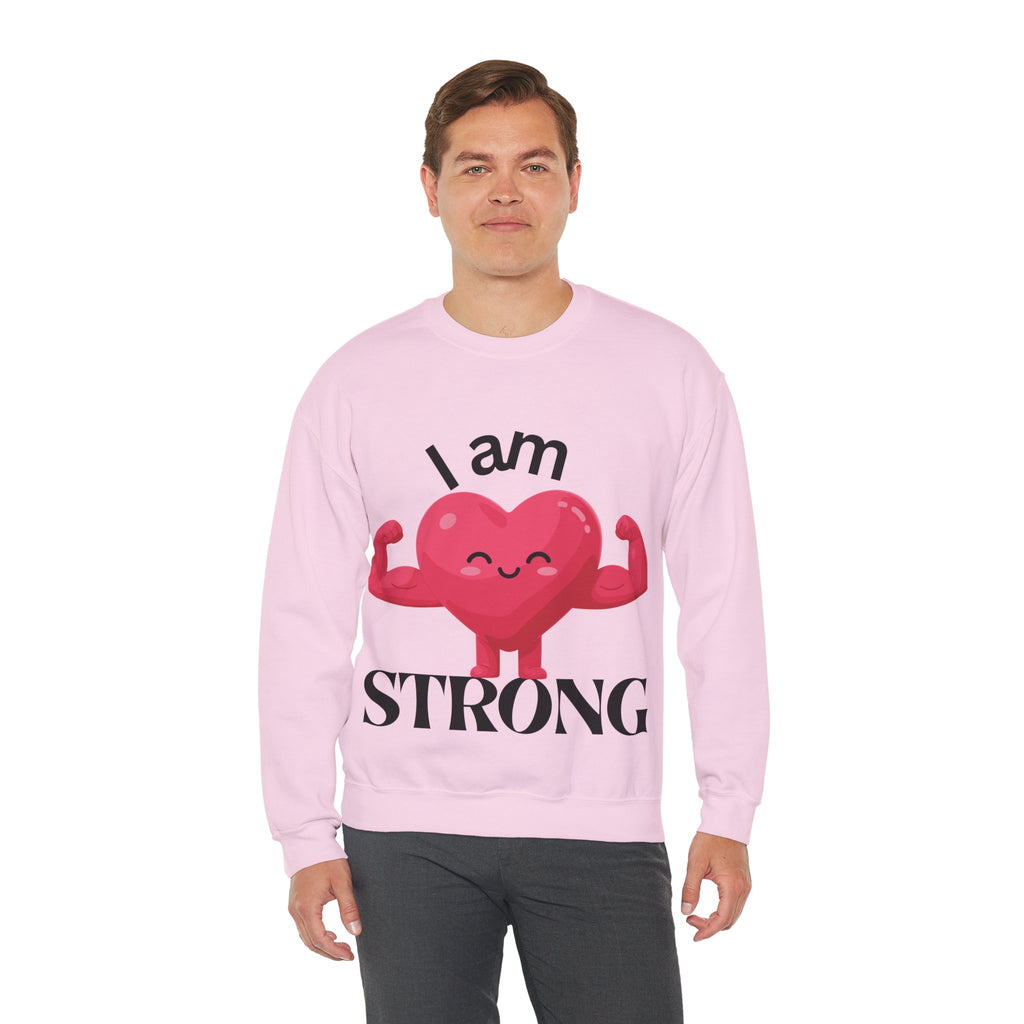 I Am Strong Heart Crewneck Sweatshirt