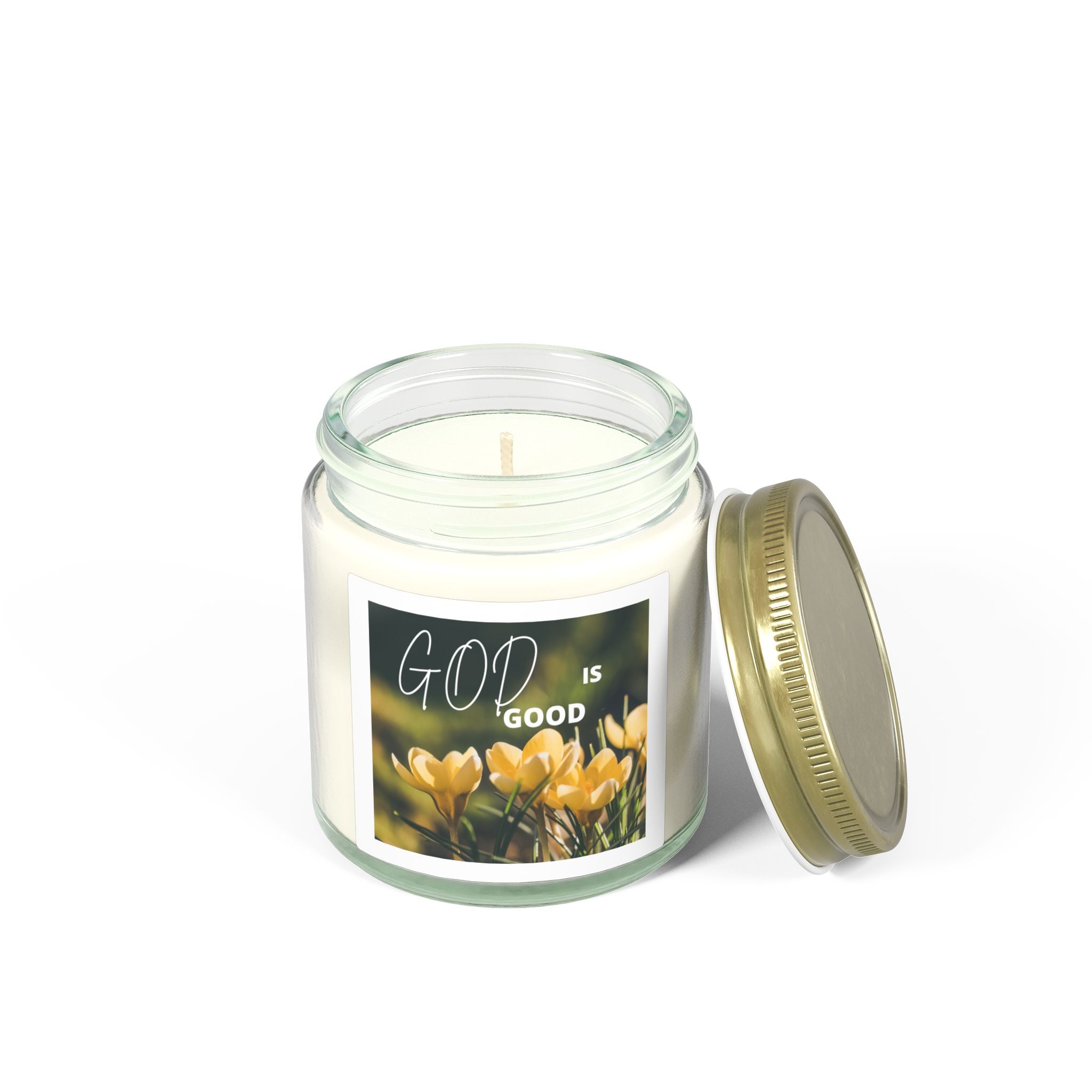 God Is Good Scented Candle — Coconut Apricot Wax (4oz, 9oz)