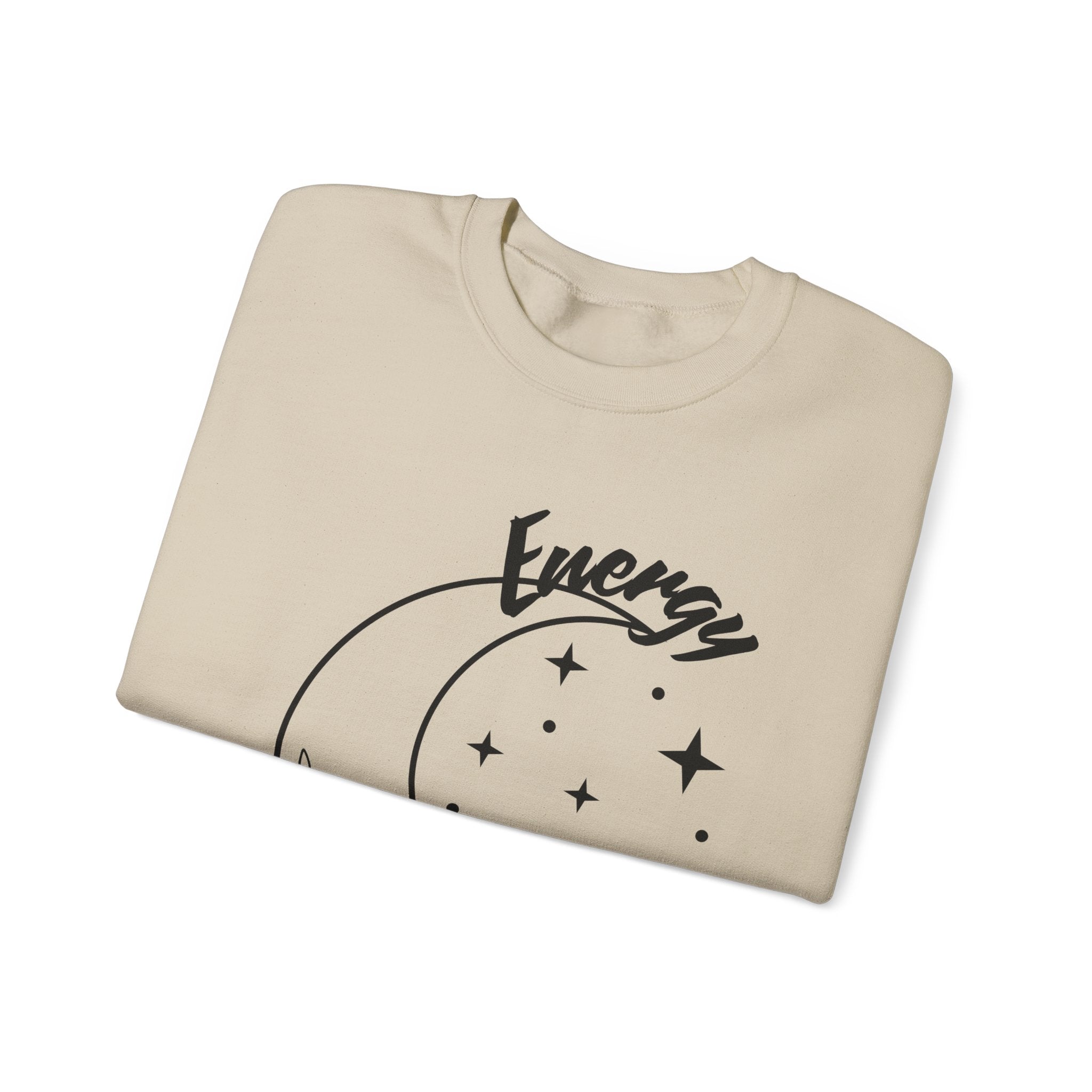 Celestial Energy Sweatshirt, Moon and Flowers Crewneck, Cozy Unisex Top, Astrology Gift, Spiritual Apparel, Birthday Gift, Everyday Wear