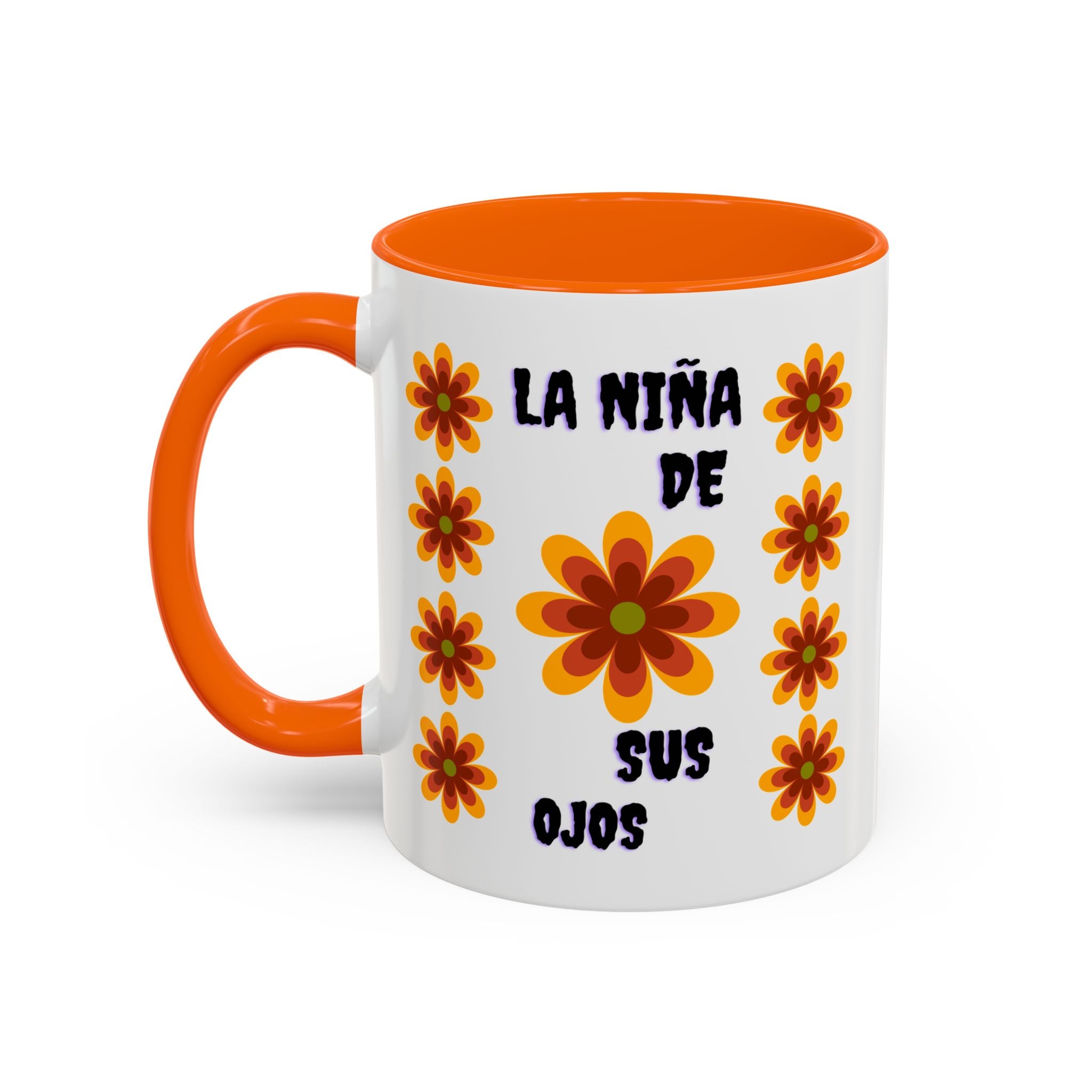 Bright Floral Accent Coffee Mug for Gifts, Home Decor, Coffee Lovers, Spanish Quote, Perfect for Special Occasions