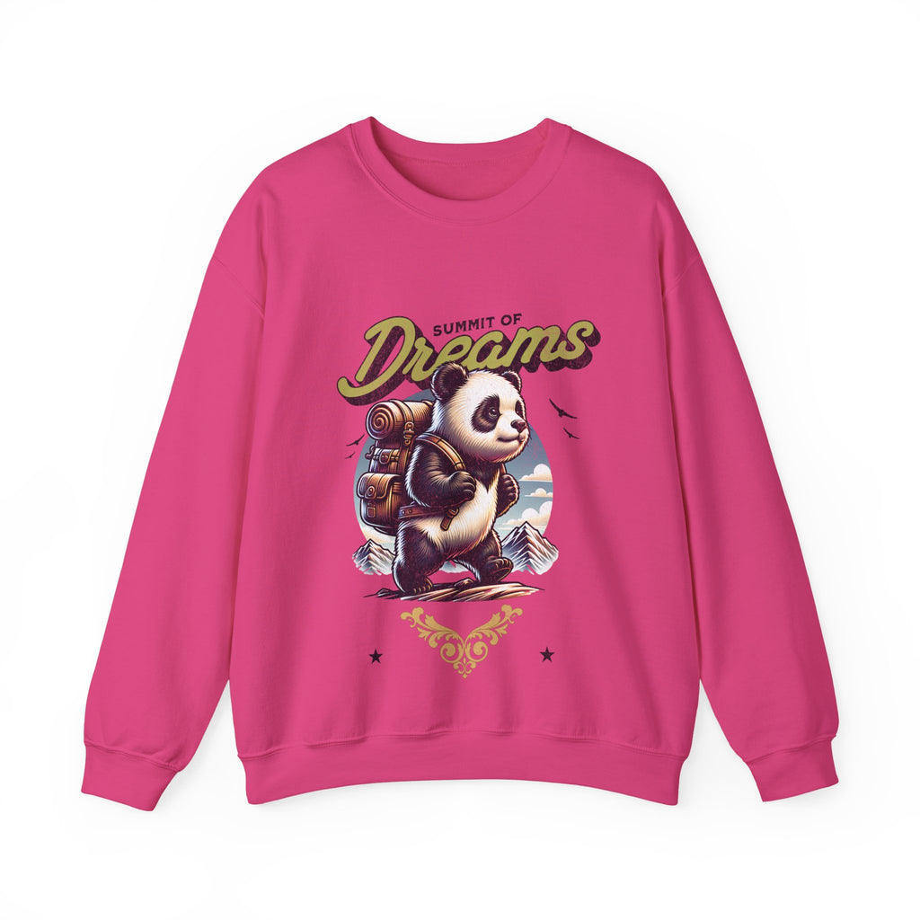Cozy Panda Adventure Sweatshirt | Summit of Dreams Crewneck for Outdoor Enthusiasts, Gift for Nature Lovers, Unisex Sweatshirt