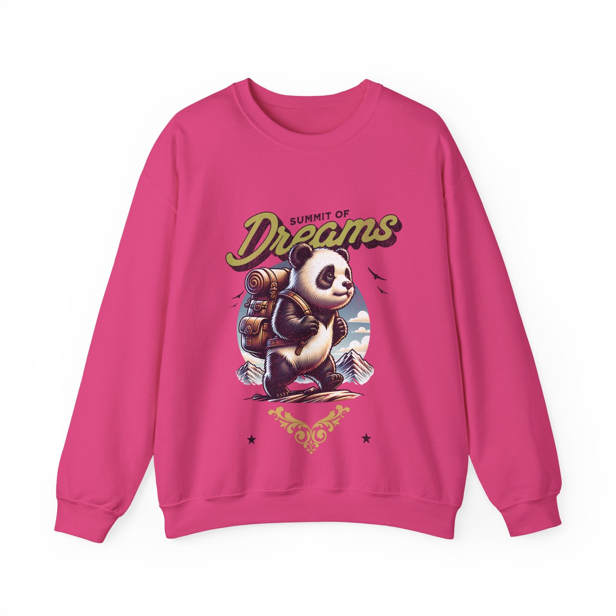 Cozy Panda Adventure Sweatshirt | Summit of Dreams Crewneck for Outdoor Enthusiasts, Gift for Nature Lovers, Unisex Sweatshirt