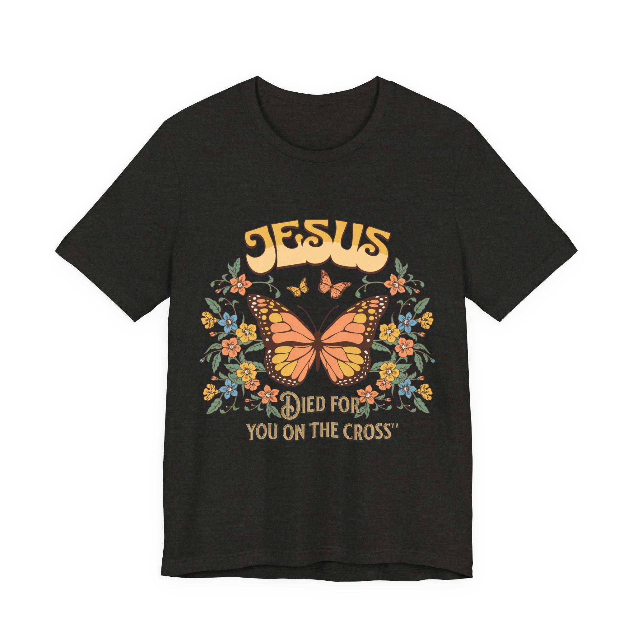 Jesus Butterfly Tee, Vintage Inspired Christian Unisex T-Shirt, Faith Apparel, Religious Gift, Casual Wear
