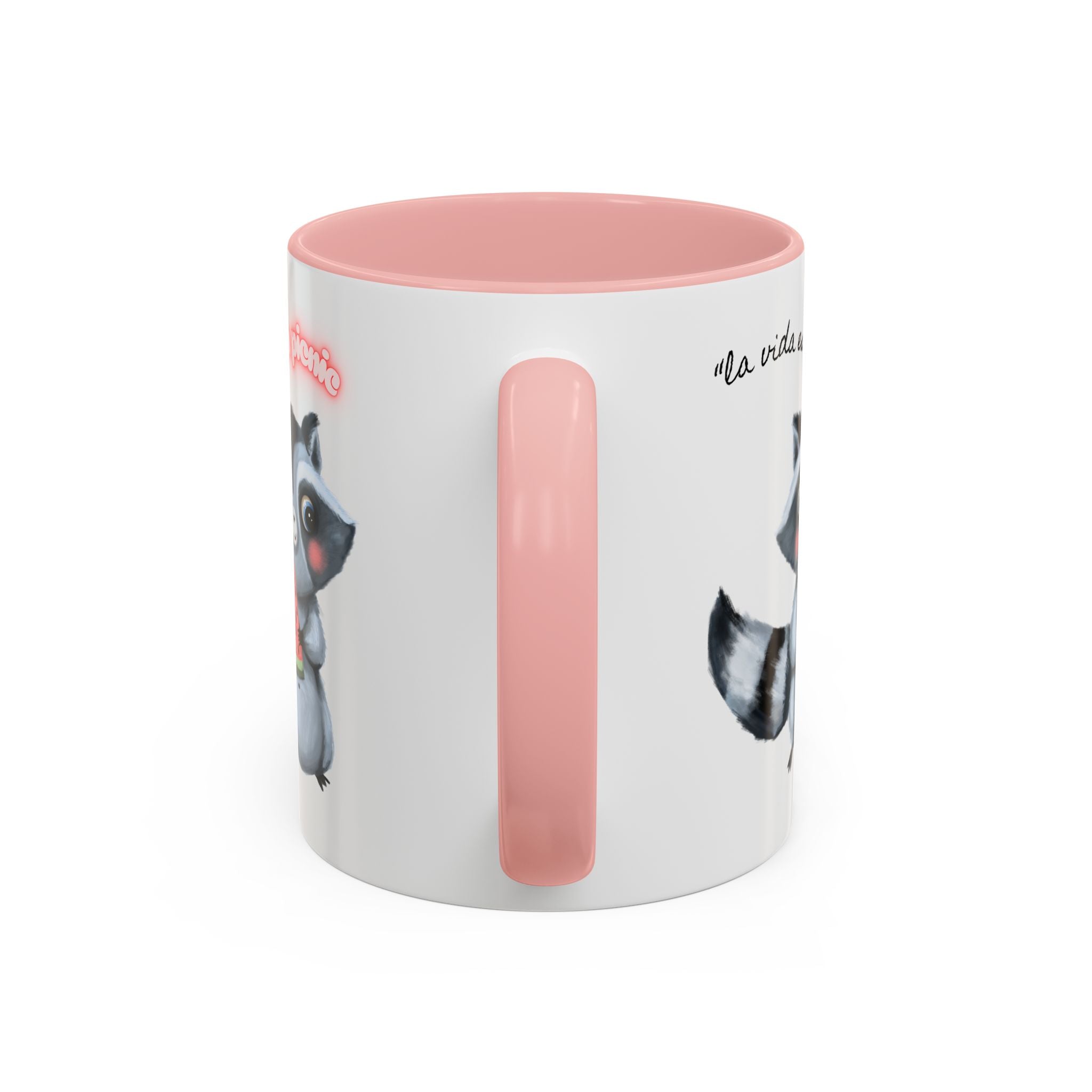 Raccoon-Themed Accent Coffee Mug | Cute Animal Mug for Home, Gift for Coffee Lovers, Nature Lovers, Birthday, Celebrate Life