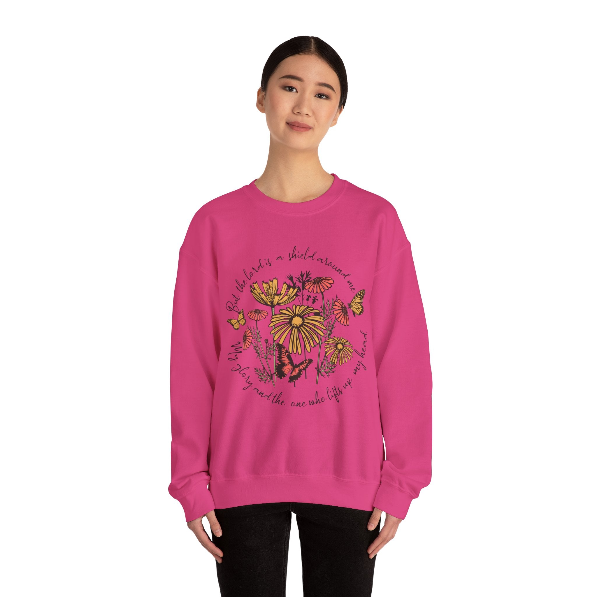 Nature-Inspired Inspirational Sweatshirt for All Seasons, Motivational Gift for Her, Floral Crewneck, Comfortable Everyday Wear, [...]