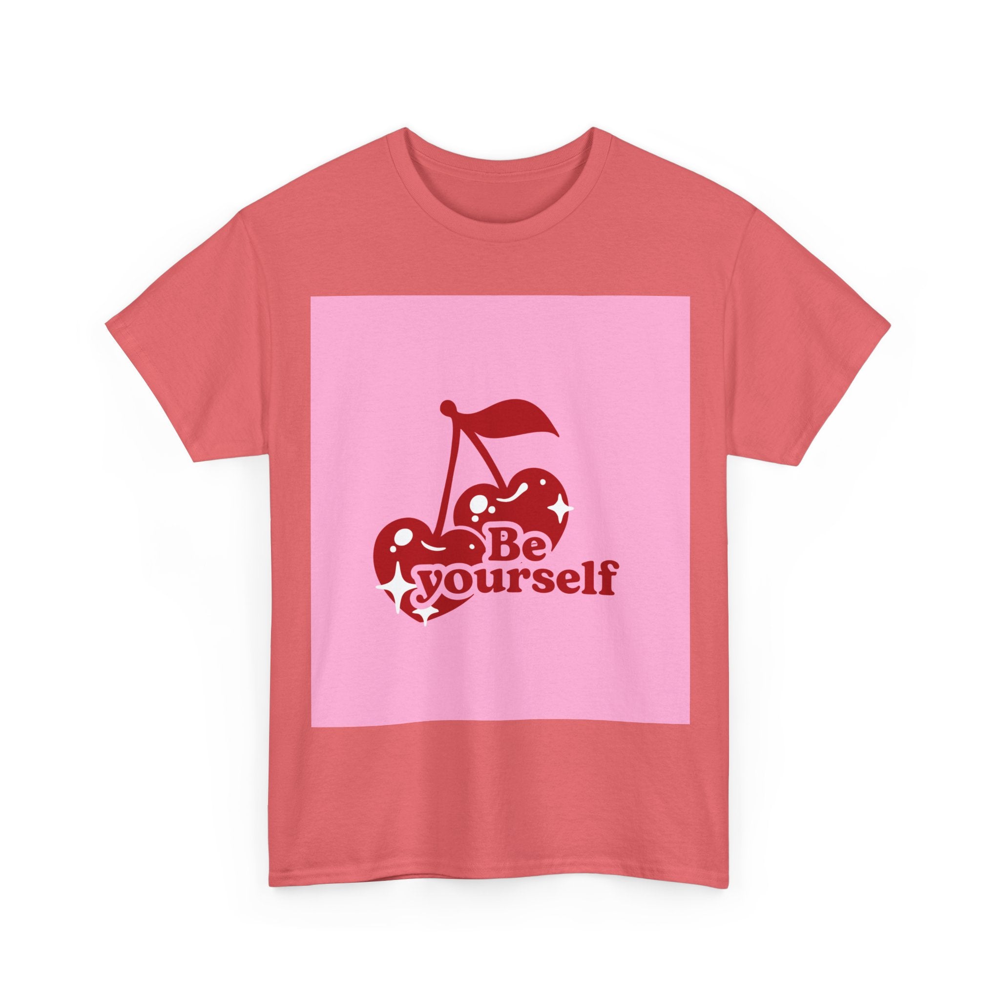 Be Yourself Cherry Graphic Tee, Unisex Cotton T-Shirt, Casual Wear, Gift for Friends, Positive Vibes, Ideal for Summer