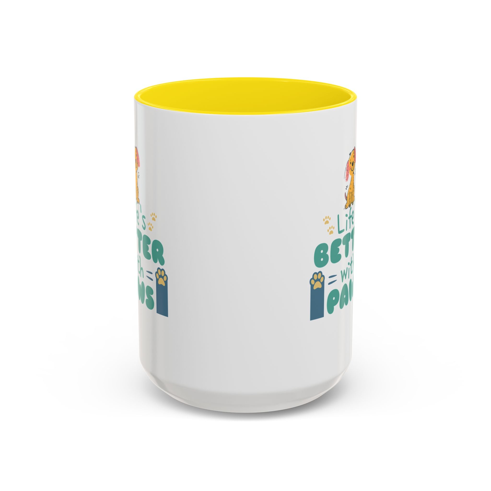 Life's Better with Paws Mug - Pet Lover's Coffee Cup, Dog Themed Gift, Animal Lover Present, Cute Ceramic Mug, Fun Pet Owner Gift
