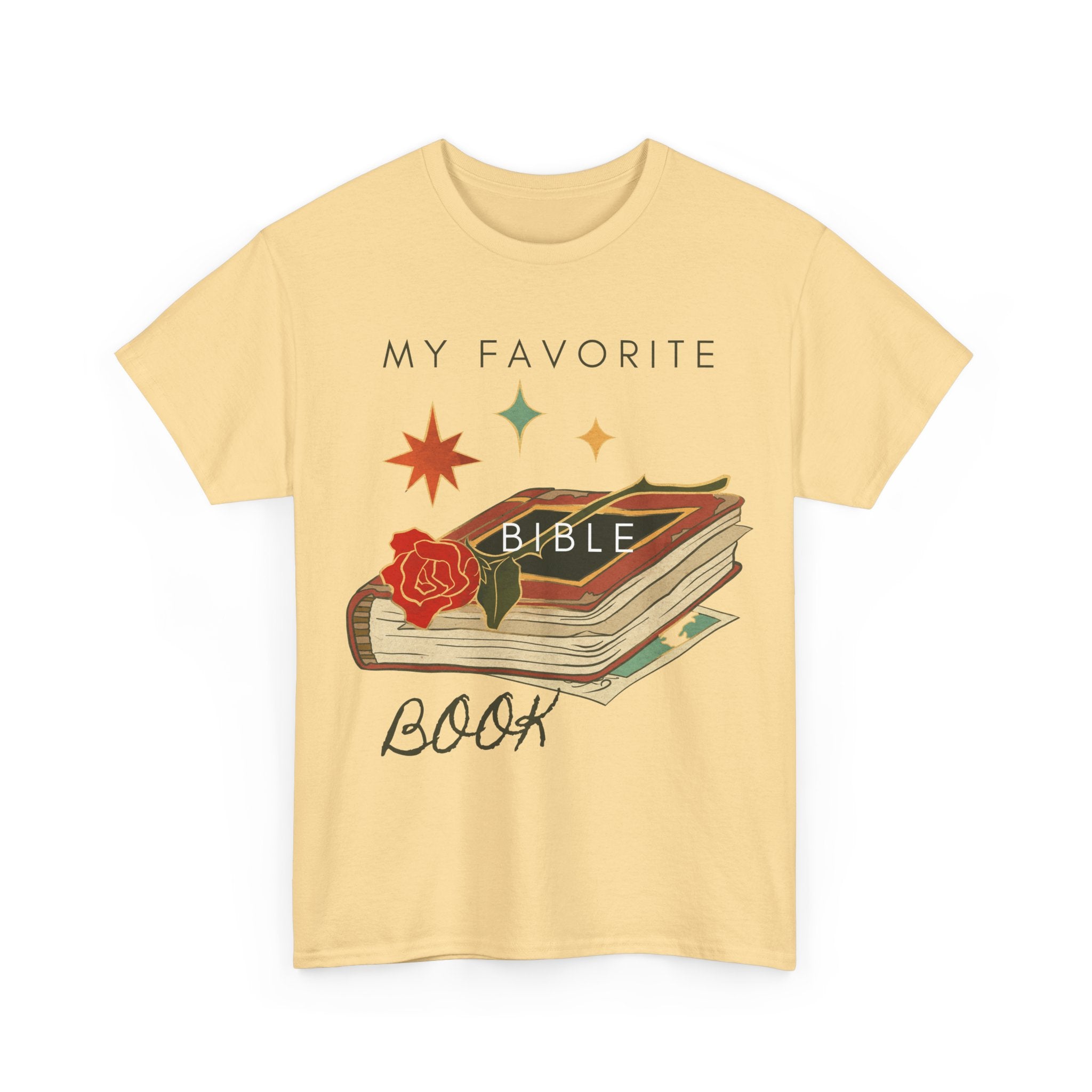 Bible Graphic Tee — "My Favorite Book" Christian Faith T-Shirt