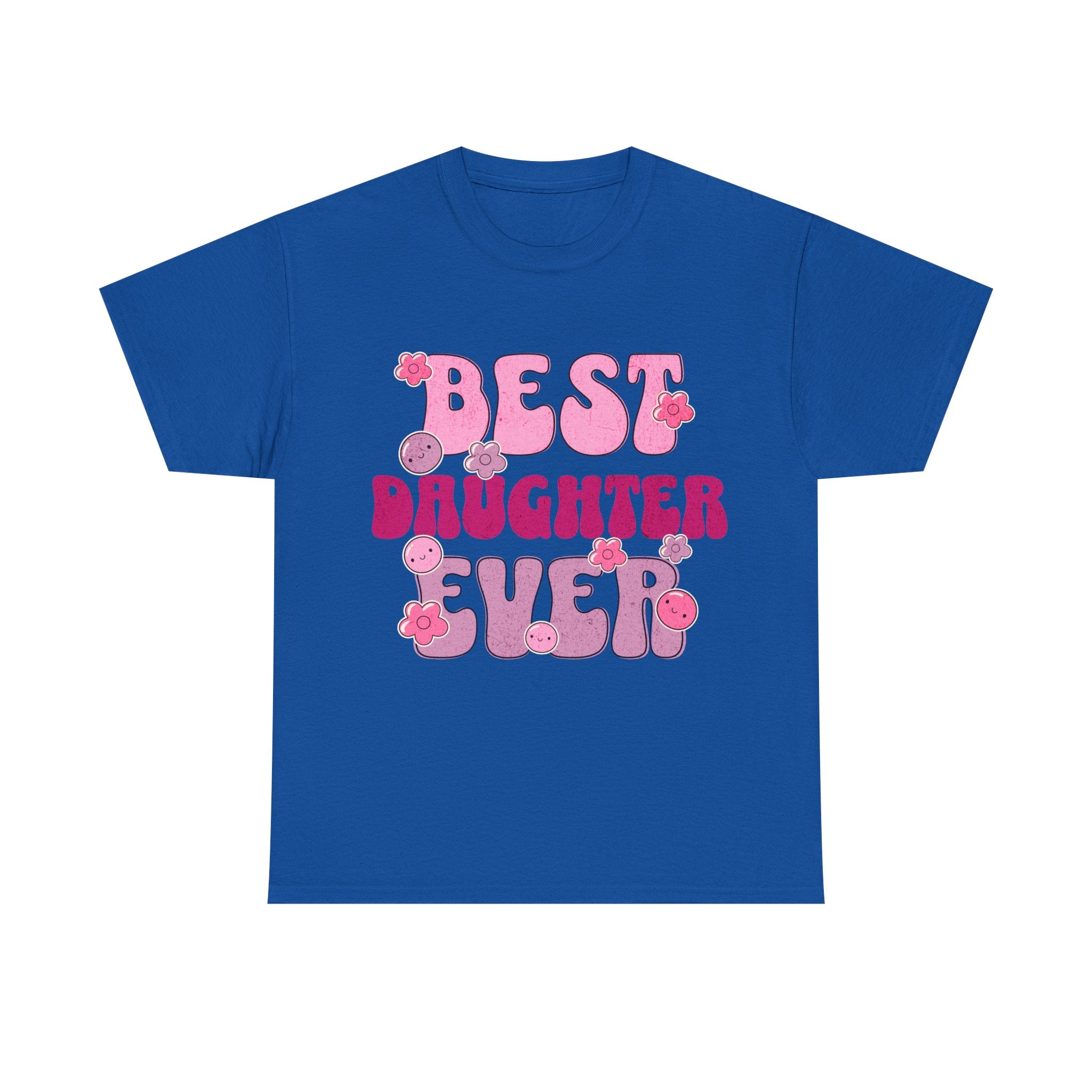 Best Daughter Ever T-Shirt — Cute Pink Retro Typography Tee for Daughters, Mother's Day Gift