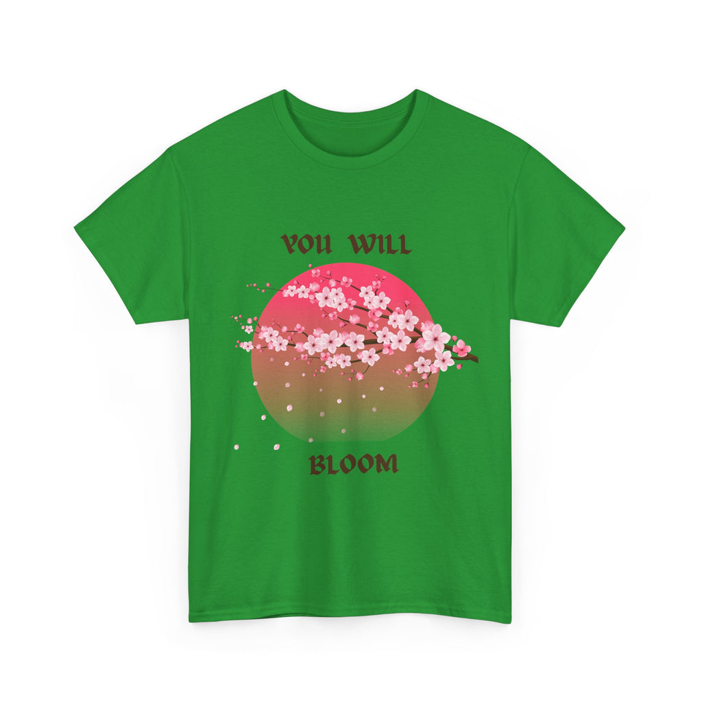 You Will Bloom T-Shirt — Cherry Blossom Inspirational Tee
