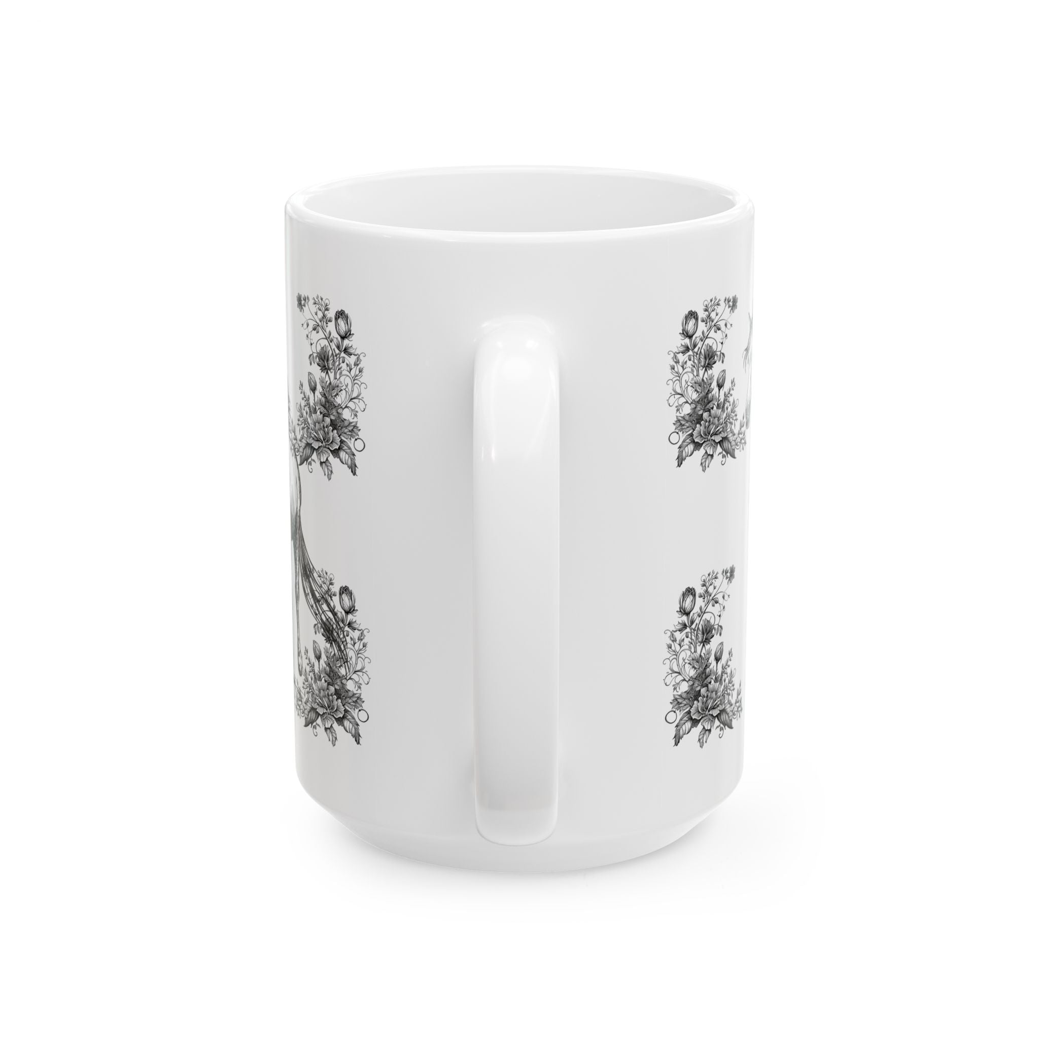 Elegant Floral Ceramic Mug - Perfect Gift for Tea Lovers, Coffee Enthusiasts, Birthdays, Weddings, Home Decor