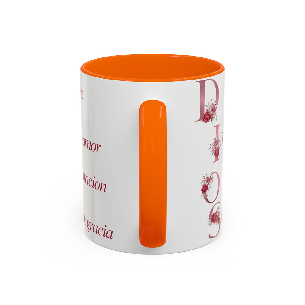 Inspirational Accent Coffee Mug with Floral Design - 11/15oz