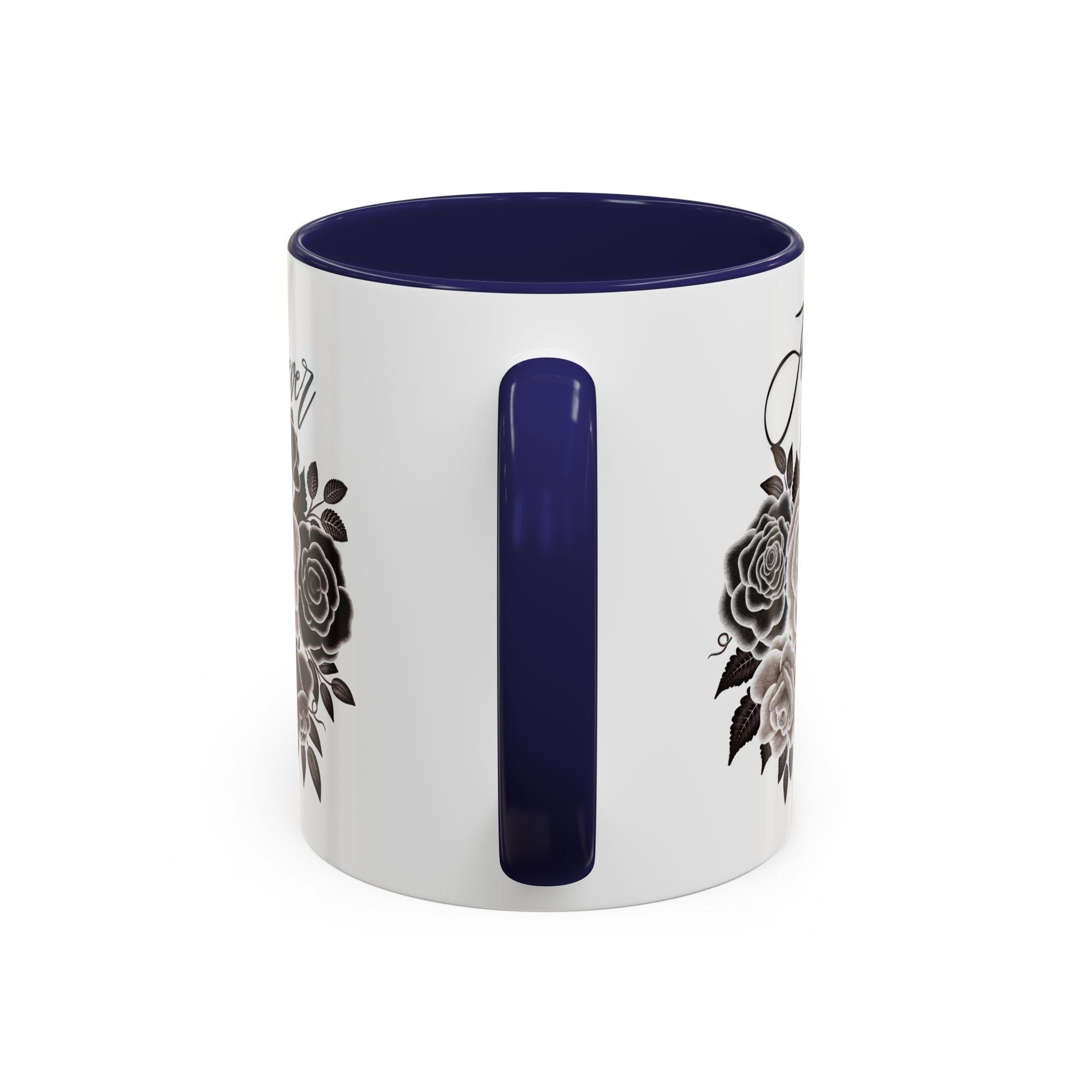 Elegant Floral Accent Coffee Mug for Coffee Lovers, Gift for Her, Home Decor, Valentine's Day, Birthday
