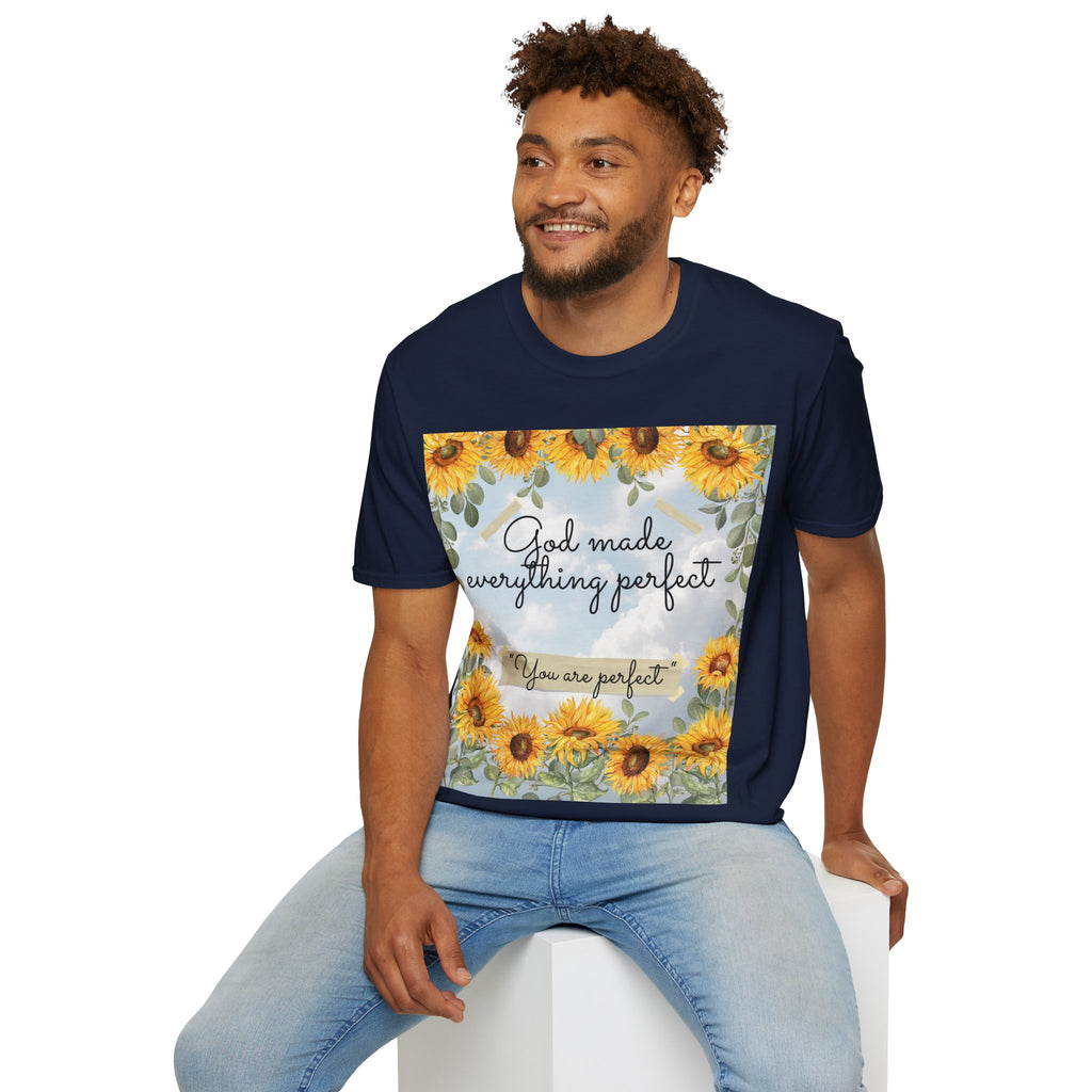 God Made Everything Perfect Sunflower T-Shirt, Inspirational Tee, Gift for Her, Positive Affirmation Apparel, Summer Style, [...]