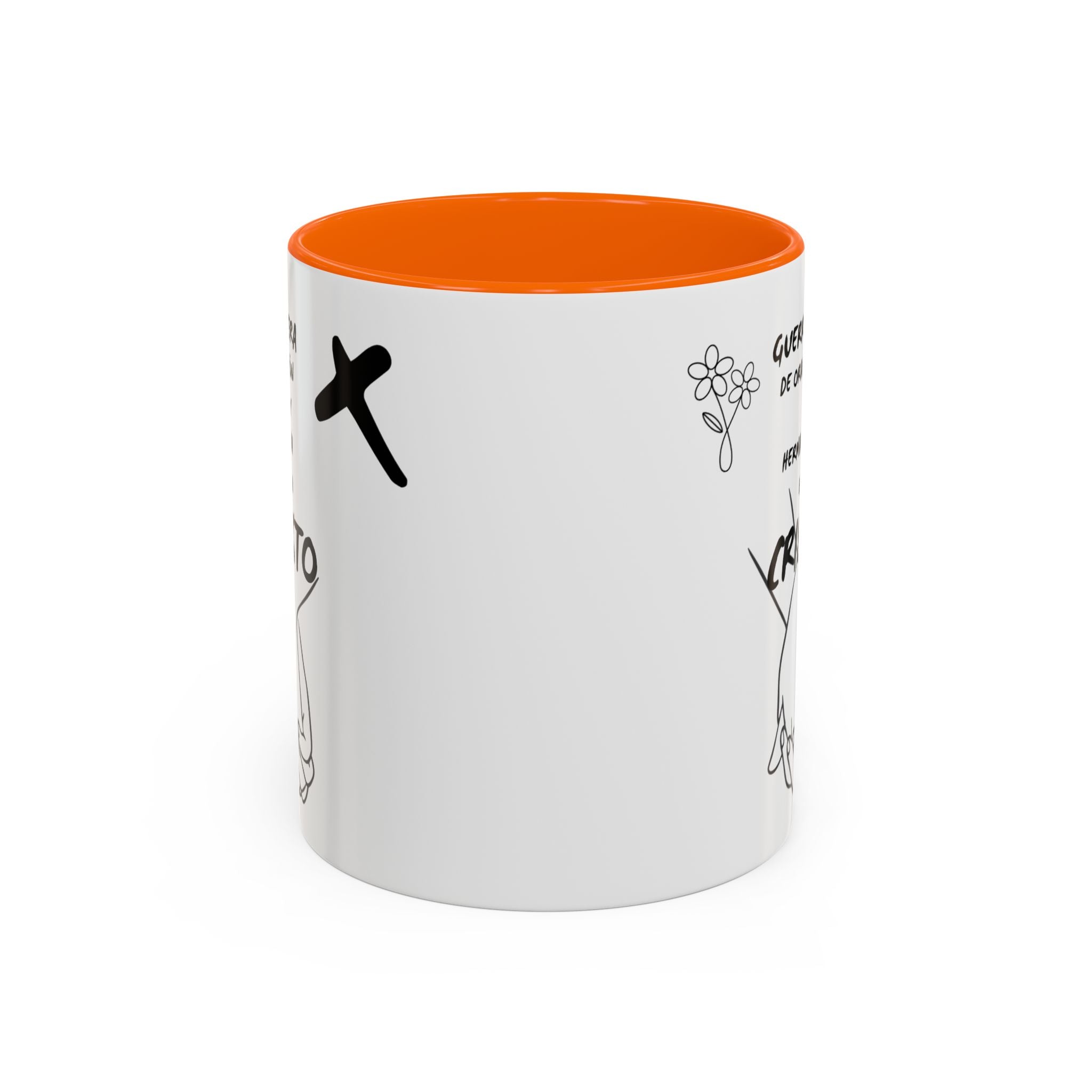 Christian Prayer Warrior Mug — "Guerrera de Oración y Hermana en Cristo" Accent Coffee Cup (11/15oz)