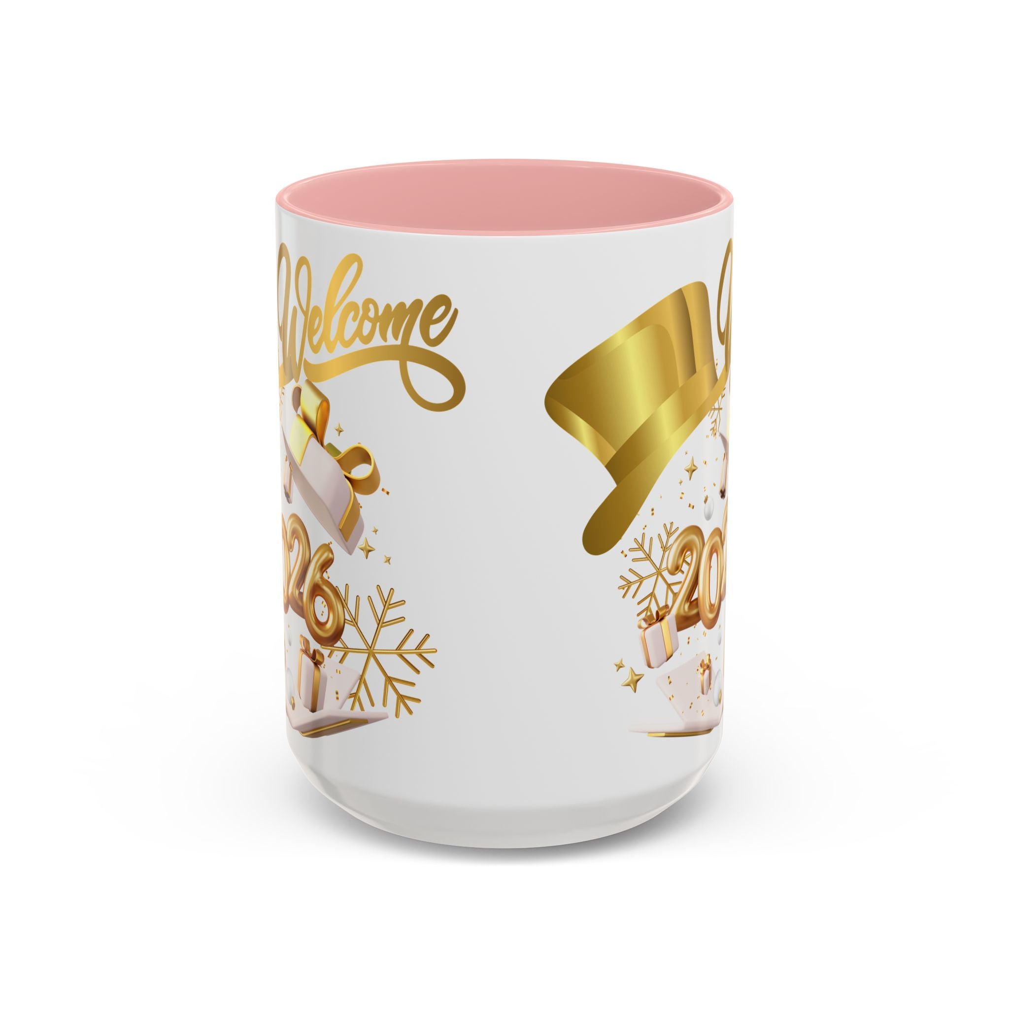 2026 New Year Coffee Mug — "Welcome 2026" Gold Celebration Accent Mug