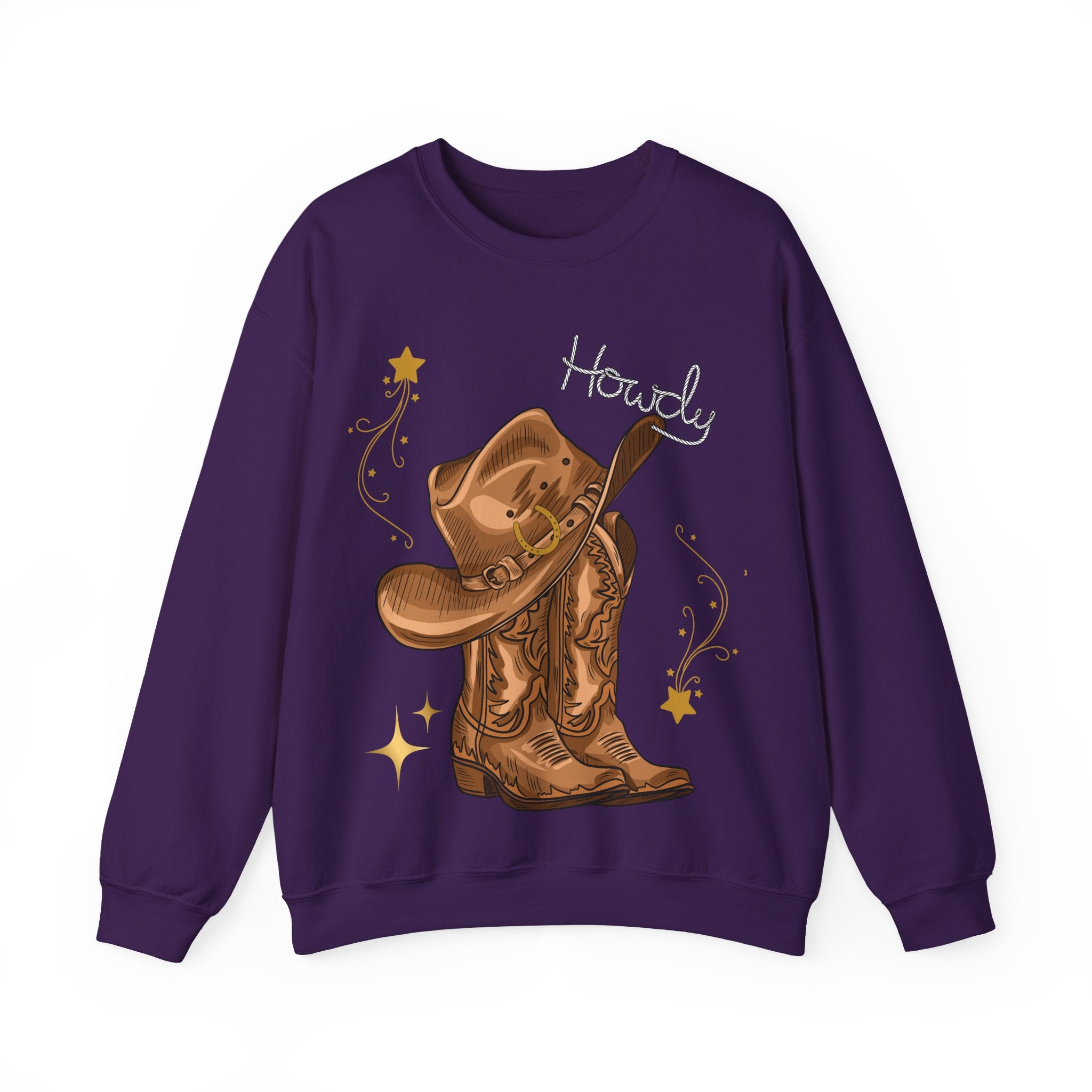 Howdy Cowboy Crewneck Sweatshirt | Unisex Sweatshirt, Western Apparel, Fall Fashion, Gift for Him/Her, Casual Wear
